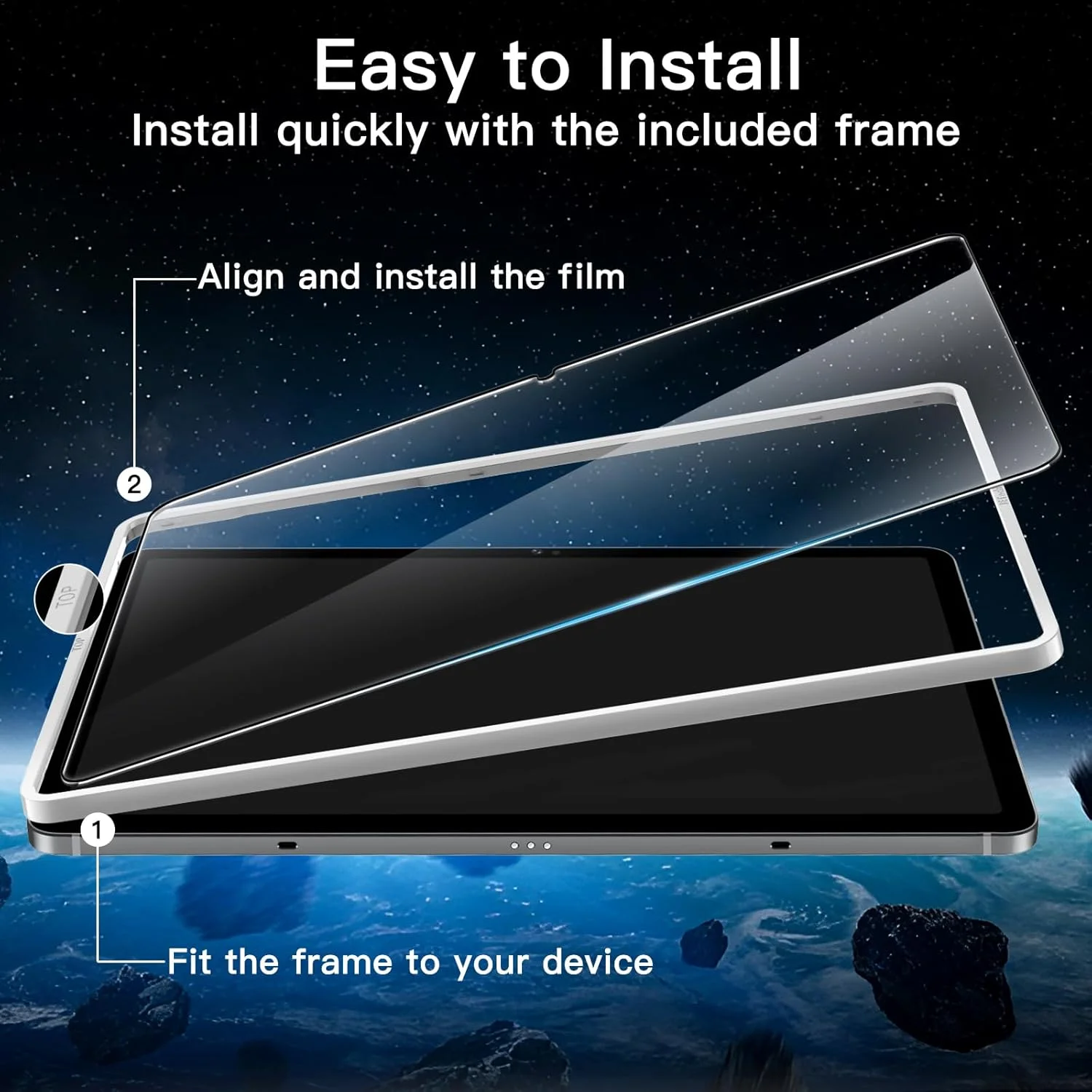 محافظ صفحه نمایش JETech برای تبلت سامسونگ گلکسی تب S10 FE Plus/S10 FE+ 2025 (13.1 اینچ)، همراه با قاب نصب آسان، فیلم شیشه ای حرارت دیده 9H، شفاف HD، بسته 2 عددی محافظ صفحه نمایش JETech برای تبلت سامسونگ گلکسی تب S10 FE Plus/S10 FE+ 2025 (13.1 اینچ)، همراه با قاب نصب آسان، فیلم شیشه ای حرارت دیده 9H، شفاف HD، بسته 2 عددی