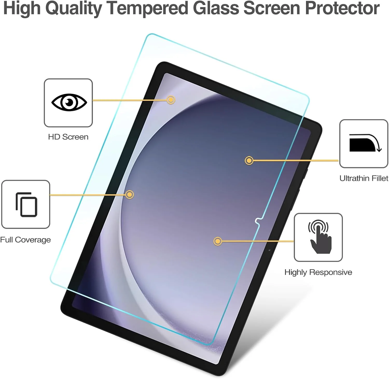 محافظ صفحه نمایش ProCase یک عددی برای گلکسی تب A9 پلاس 11 اینچی 2023، محافظ صفحه نمایش شیشه ای تمپر شده برای تبلت 11 اینچی گلکسی تب A9+ پلاس (SM-X210/X215/X216/X218) محافظ صفحه نمایش ProCase یک عددی برای گلکسی تب A9 پلاس 11 اینچی 2023، محافظ صفحه نمایش شیشه ای تمپر شده برای تبلت 11 اینچی گلکسی تب A9+ پلاس (SM-X210/X215/X216/X218)
