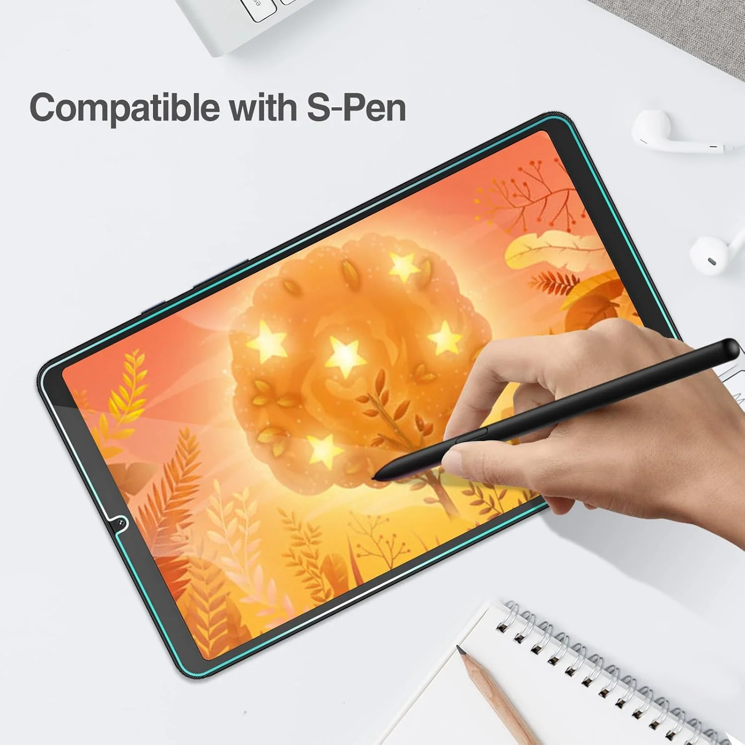 محافظ صفحه نمایش ProCase [تک عددی] برای Galaxy Tab A11 / A9 8.7 اینچ نسخه 2025/2023، شیشه حرارت دیده با سختی 9H، محافظ صفحه نمایش شفاف HD برای Galaxy Tab A11/A9 8.7 اینچی SM-X130/X135/X110/X115/X117