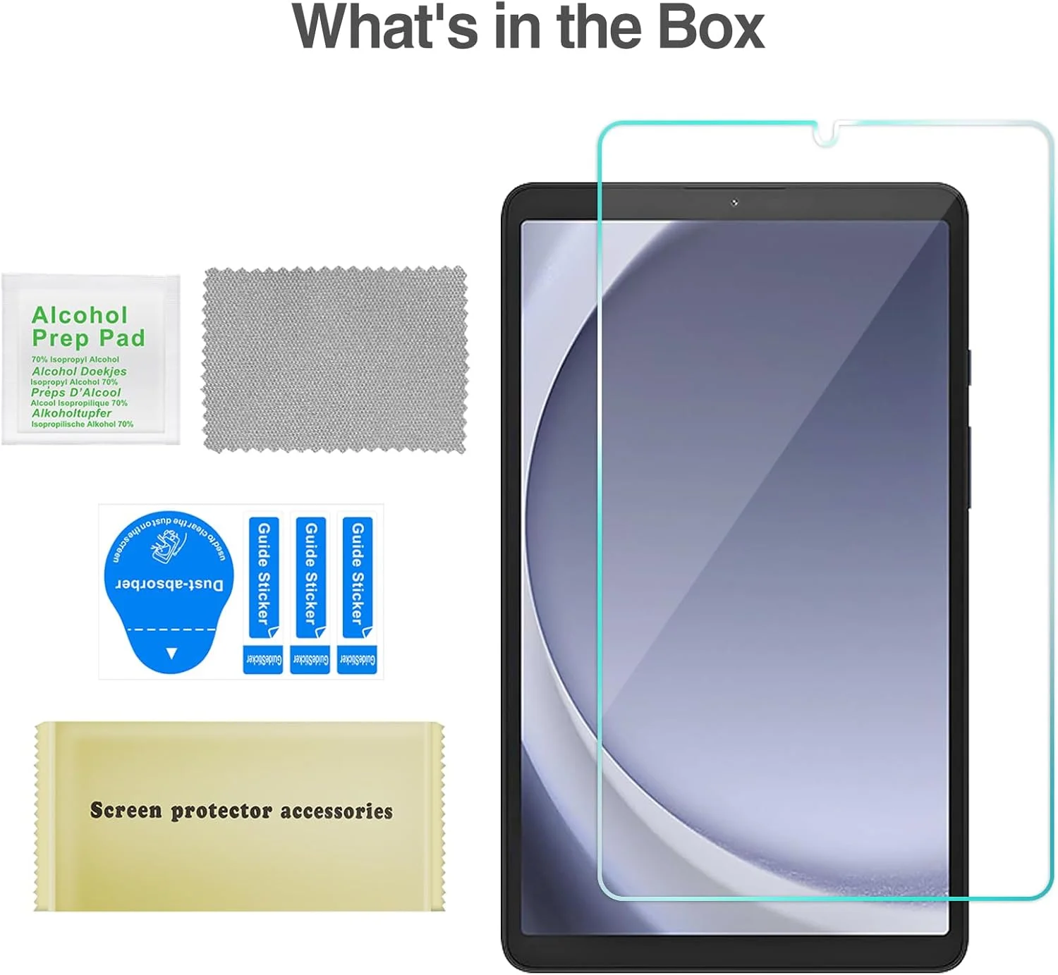 محافظ صفحه نمایش ProCase [تک عددی] برای Galaxy Tab A11 / A9 8.7 اینچ نسخه 2025/2023، شیشه حرارت دیده با سختی 9H، محافظ صفحه نمایش شفاف HD برای Galaxy Tab A11/A9 8.7 اینچی SM-X130/X135/X110/X115/X117