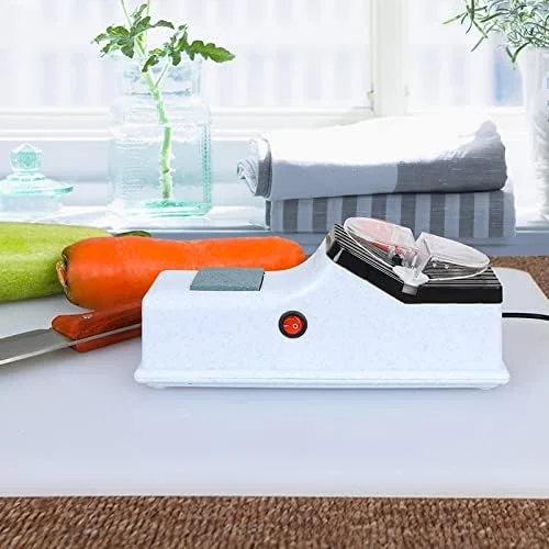 چاقو تیزکن برقی USB ZAIED، چاقو تیزکن آشپزخانه حرفه ای با سنگ چرخشی، دستگاه تیزکن اتوماتیک آسان و سریع چاقو و قیچی (رنگ: 2 عدد چرخ سنگ زنی) چاقو تیزکن برقی USB ZAIED، چاقو تیزکن آشپزخانه حرفه ای با سنگ چرخشی، دستگاه تیزکن اتوماتیک آسان و سریع چاقو و قیچی (رنگ: 2 عدد چرخ سنگ زنی)
