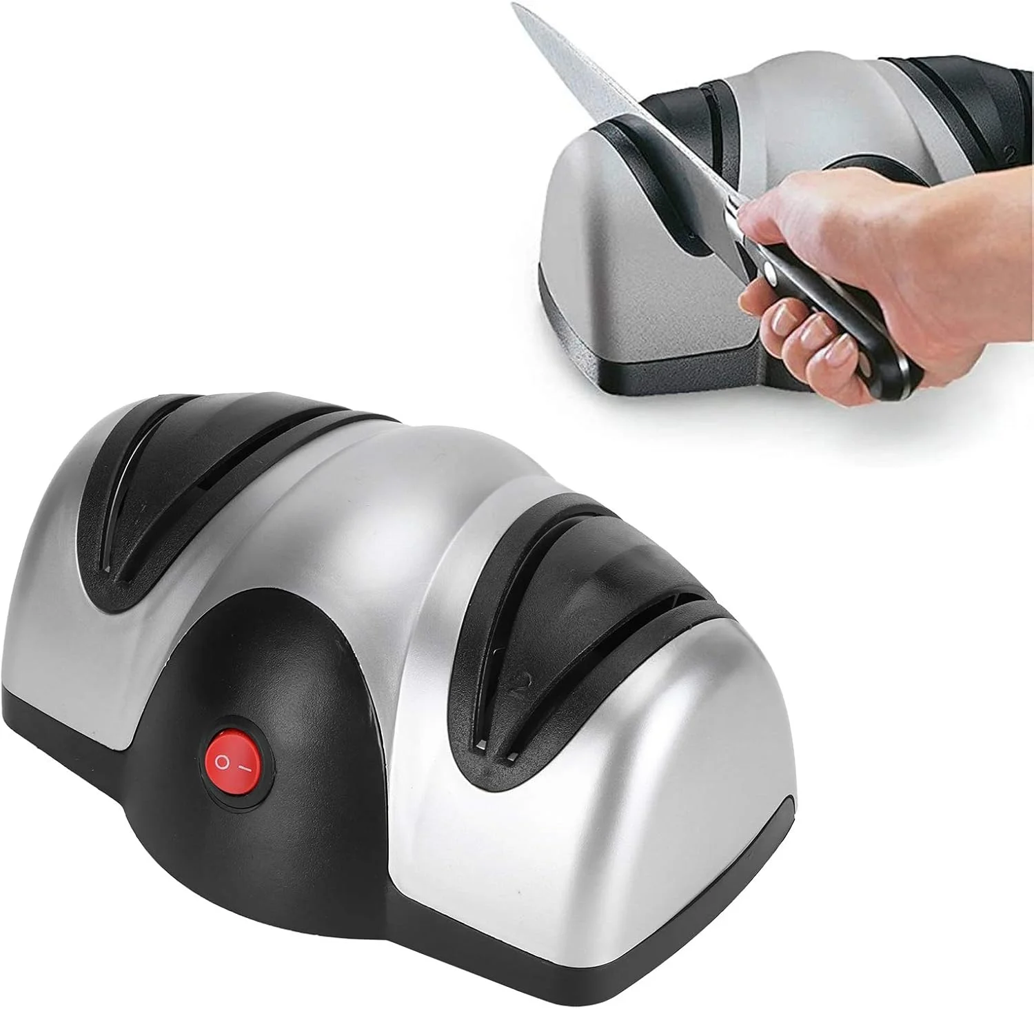 دستگاه تیزکن برقی چاقو ZLXHDL، 2 مرحله ای برای تیز کردن و صیقل دادن سریع چاقوهای صاف (220 ولت EU) دستگاه تیزکن برقی چاقو ZLXHDL، 2 مرحله ای برای تیز کردن و صیقل دادن سریع چاقوهای صاف (220 ولت EU)