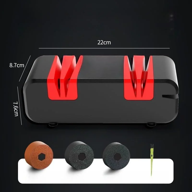 تیزکننده چاقو THE WHITE SHOP، برقی، 2 مرحله ای تیز کردن و پولیش، قرمز