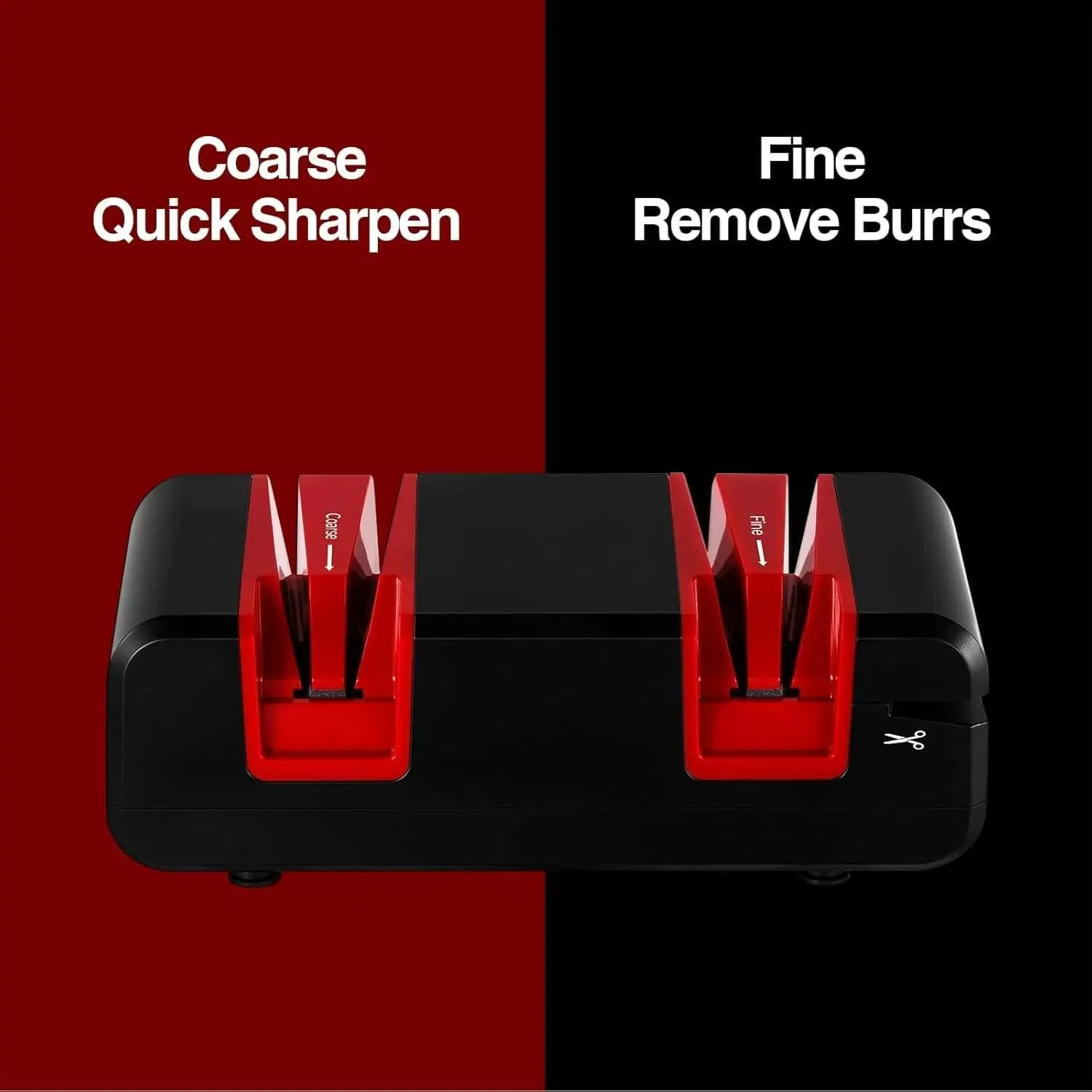 تیزکننده چاقو THE WHITE SHOP، برقی، 2 مرحله ای تیز کردن و پولیش، قرمز
