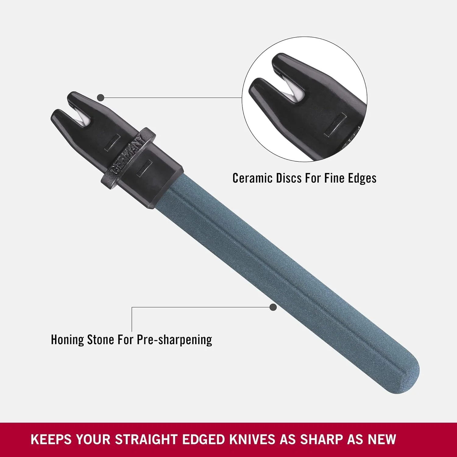 تیزکن چاقوی دوگانه قابل حمل ویکتورینوکس مدل 4.3323 ساخت سوئیس، مشکی