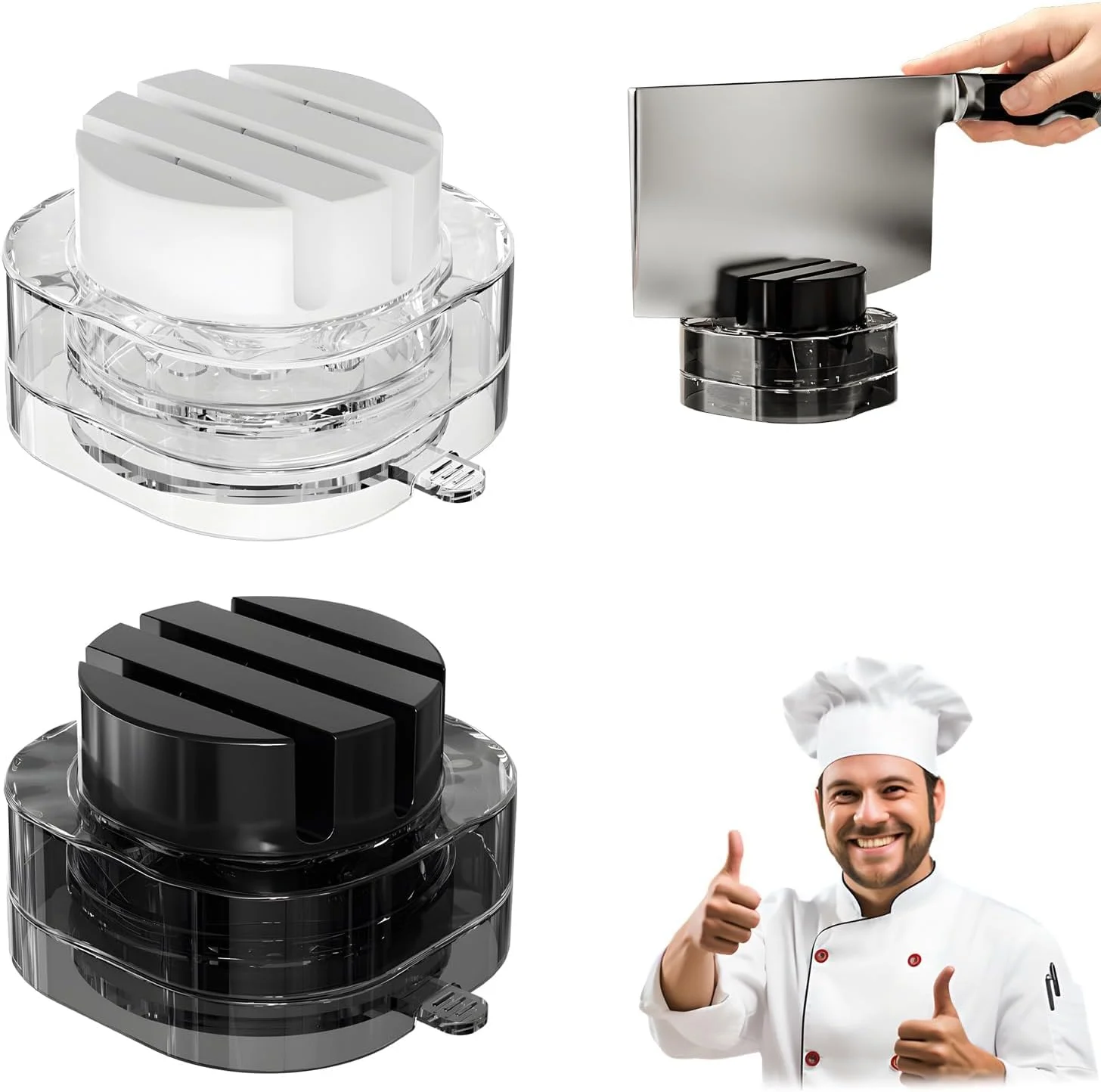 چاقو تیز کن مکنده ای TERRIFI، چاقو تیز کن دستی قابل حمل با سنگ سنباده راه راه و پایه مکنده چرخشی، ابزار تیز کردن لبه سریع چند منظوره برای چاقوهای آشپزخانه، قیچی چاقو تیز کن مکنده ای TERRIFI، چاقو تیز کن دستی قابل حمل با سنگ سنباده راه راه و پایه مکنده چرخشی، ابزار تیز کردن لبه سریع چند منظوره برای چاقوهای آشپزخانه، قیچی