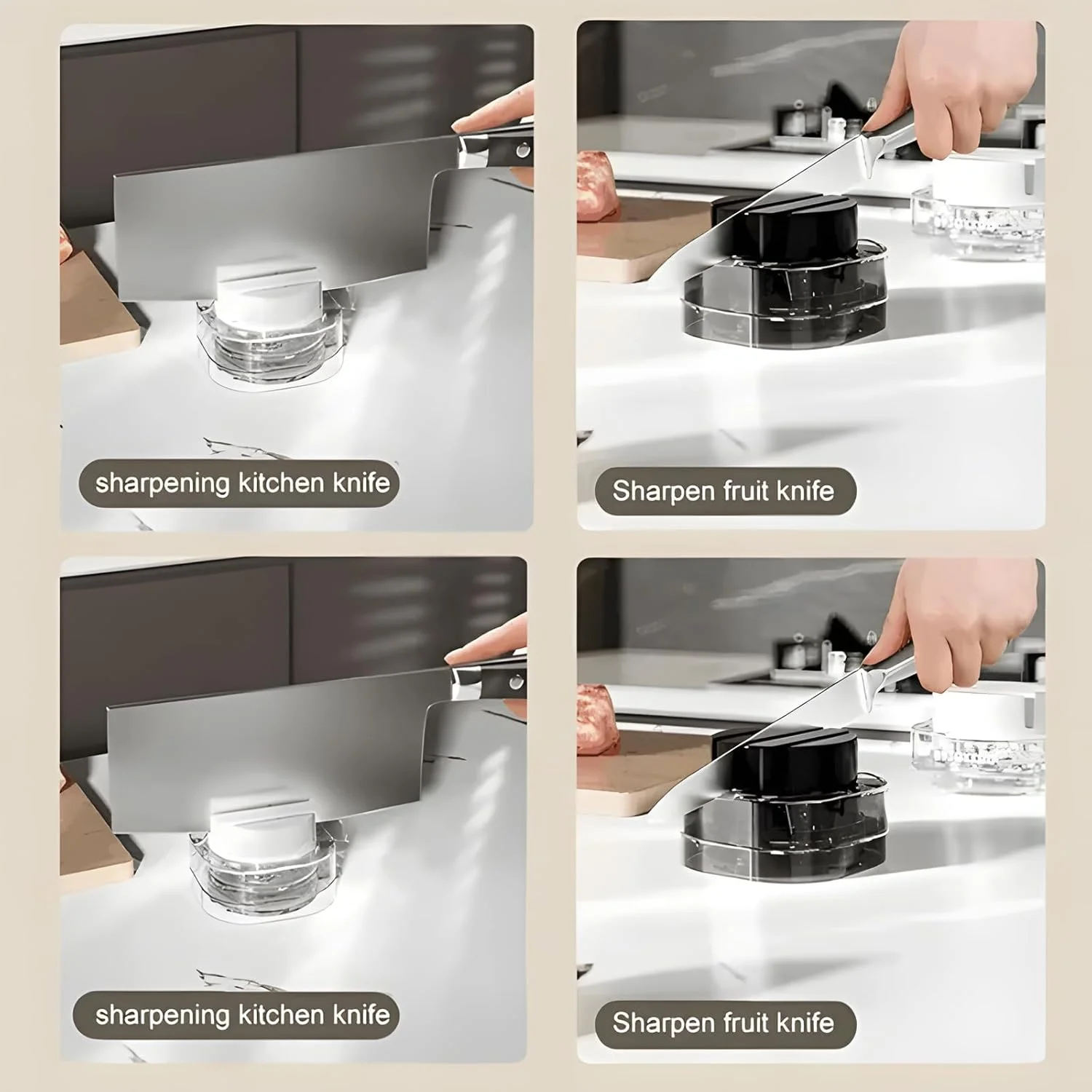 چاقو تیز کن مکنده ای TERRIFI، چاقو تیز کن دستی قابل حمل با سنگ سنباده راه راه و پایه مکنده چرخشی، ابزار تیز کردن لبه سریع چند منظوره برای چاقوهای آشپزخانه، قیچی چاقو تیز کن مکنده ای TERRIFI، چاقو تیز کن دستی قابل حمل با سنگ سنباده راه راه و پایه مکنده چرخشی، ابزار تیز کردن لبه سریع چند منظوره برای چاقوهای آشپزخانه، قیچی