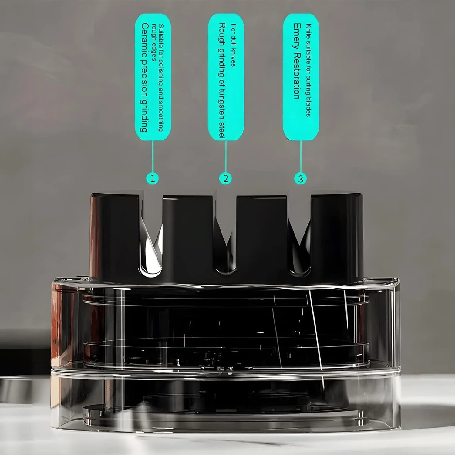 چاقو تیز کن مکنده ای TERRIFI، چاقو تیز کن دستی قابل حمل با سنگ سنباده راه راه و پایه مکنده چرخشی، ابزار تیز کردن لبه سریع چند منظوره برای چاقوهای آشپزخانه، قیچی چاقو تیز کن مکنده ای TERRIFI، چاقو تیز کن دستی قابل حمل با سنگ سنباده راه راه و پایه مکنده چرخشی، ابزار تیز کردن لبه سریع چند منظوره برای چاقوهای آشپزخانه، قیچی