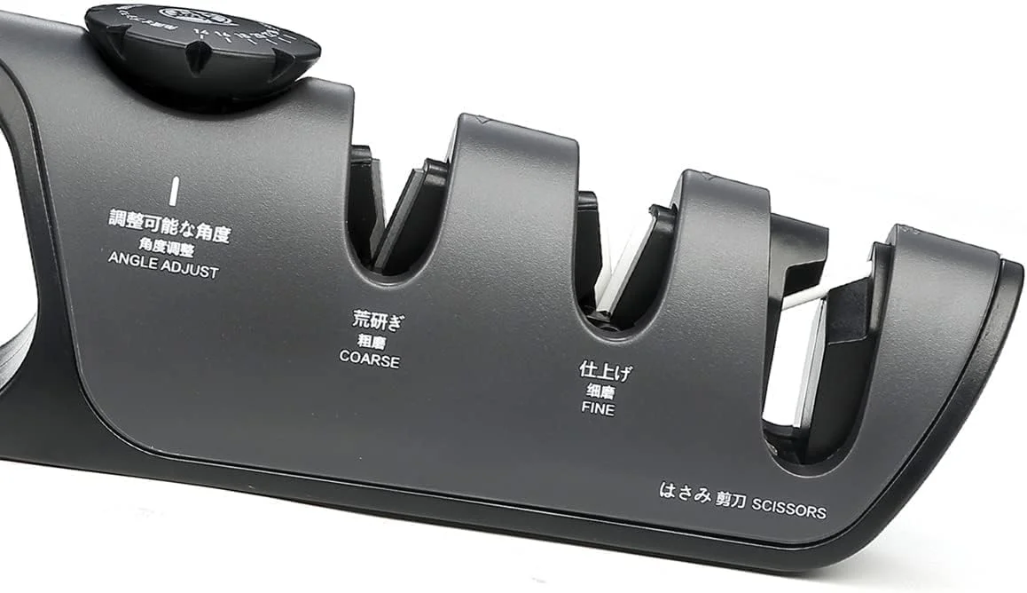 چاقو تیزکن TERRIFI، چاقو تیزکن چند منظوره 3 مرحله ای، چاقو تیزکن با دستگیره زاویه قابل تنظیم، چاقو تیزکن آشپزخانه پولیش، مناسب برای بازیابی و پولیش تیغه های کند چاقو تیزکن TERRIFI، چاقو تیزکن چند منظوره 3 مرحله ای، چاقو تیزکن با دستگیره زاویه قابل تنظیم، چاقو تیزکن آشپزخانه پولیش، مناسب برای بازیابی و پولیش تیغه های کند