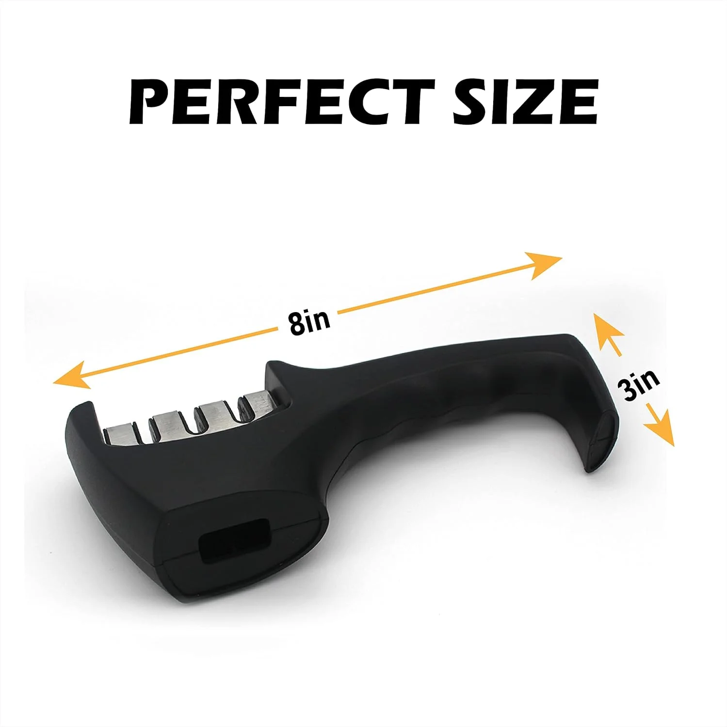 چاقو تیز کن TERRIFI، چاقو تیز کن قیچی آشپزخانه 3 مرحله ای، ابزار تیز کردن قیچی چاقوی فولادی دستی 3 در 1 برای تیز کردن و پولیش سریع، تعمیر تیغه ها