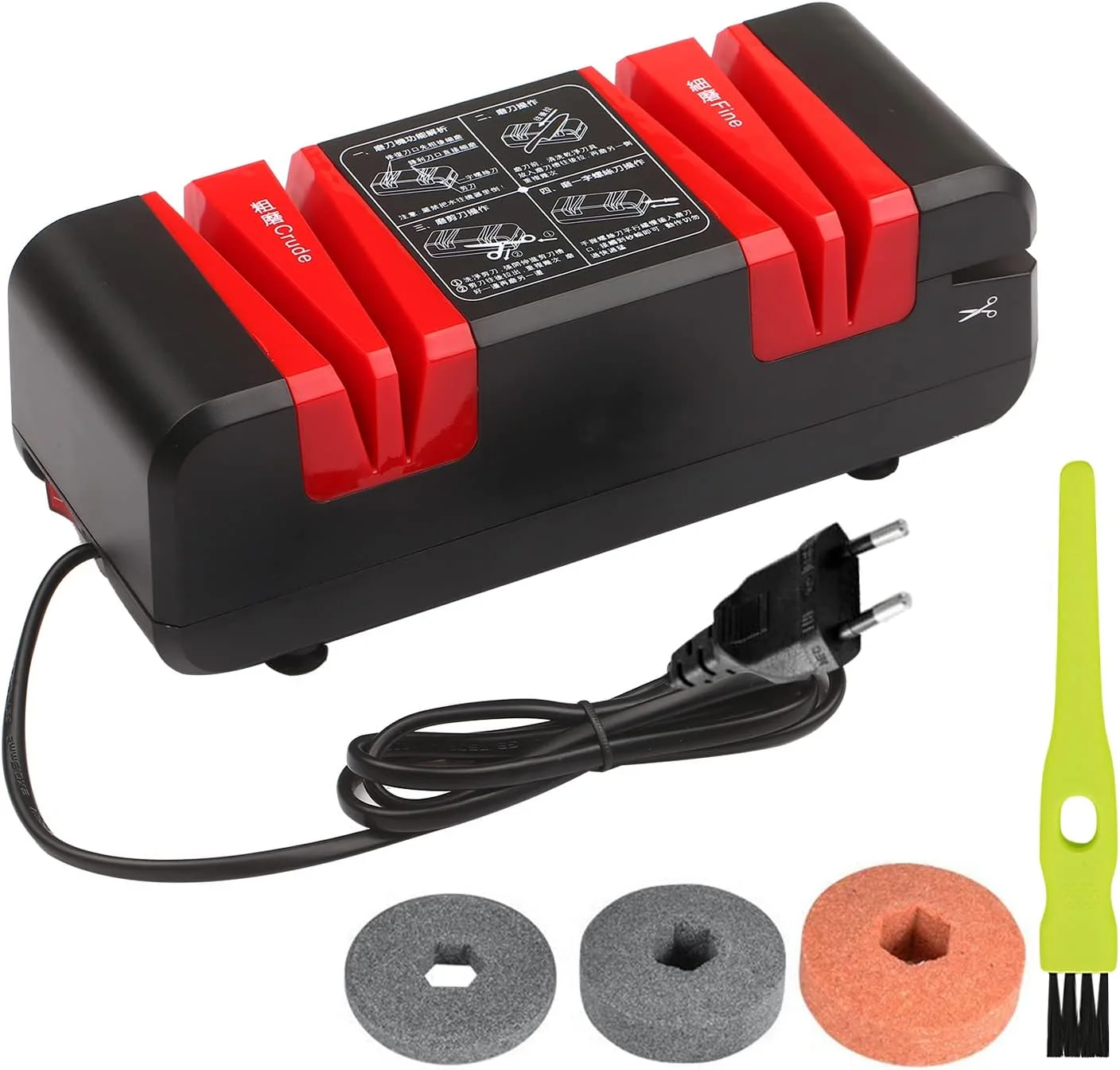 چاقو تیز کن برقی حرفه ای Sunydog چند منظوره اتوماتیک با شکاف های زاویه 15 درجه برای چاقوهای صاف دندانه دار، قیچی، و کاتر آشپزخانه چاقو تیز کن برقی حرفه ای Sunydog چند منظوره اتوماتیک با شکاف های زاویه 15 درجه برای چاقوهای صاف دندانه دار، قیچی، و کاتر آشپزخانه