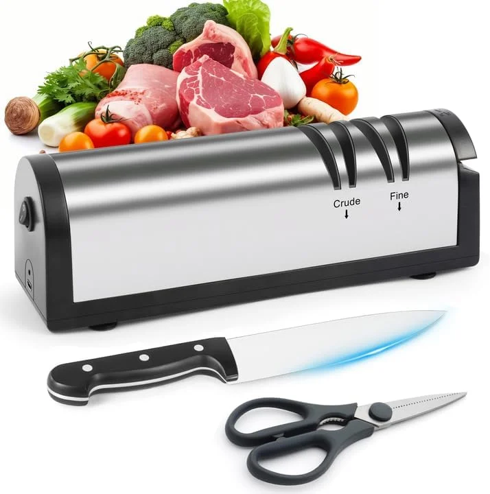 چاقو تیزکن برقی SOARFLY، فولاد ضد زنگ، چاقو تیزکن برقی، حرفه ای، چاقو تیزکن ارگونومیک، چاقو تیزکن برقی برای زبر و ظریف، ایده آل برای انواع چاقو چاقو تیزکن برقی SOARFLY، فولاد ضد زنگ، چاقو تیزکن برقی، حرفه ای، چاقو تیزکن ارگونومیک، چاقو تیزکن برقی برای زبر و ظریف، ایده آل برای انواع چاقو