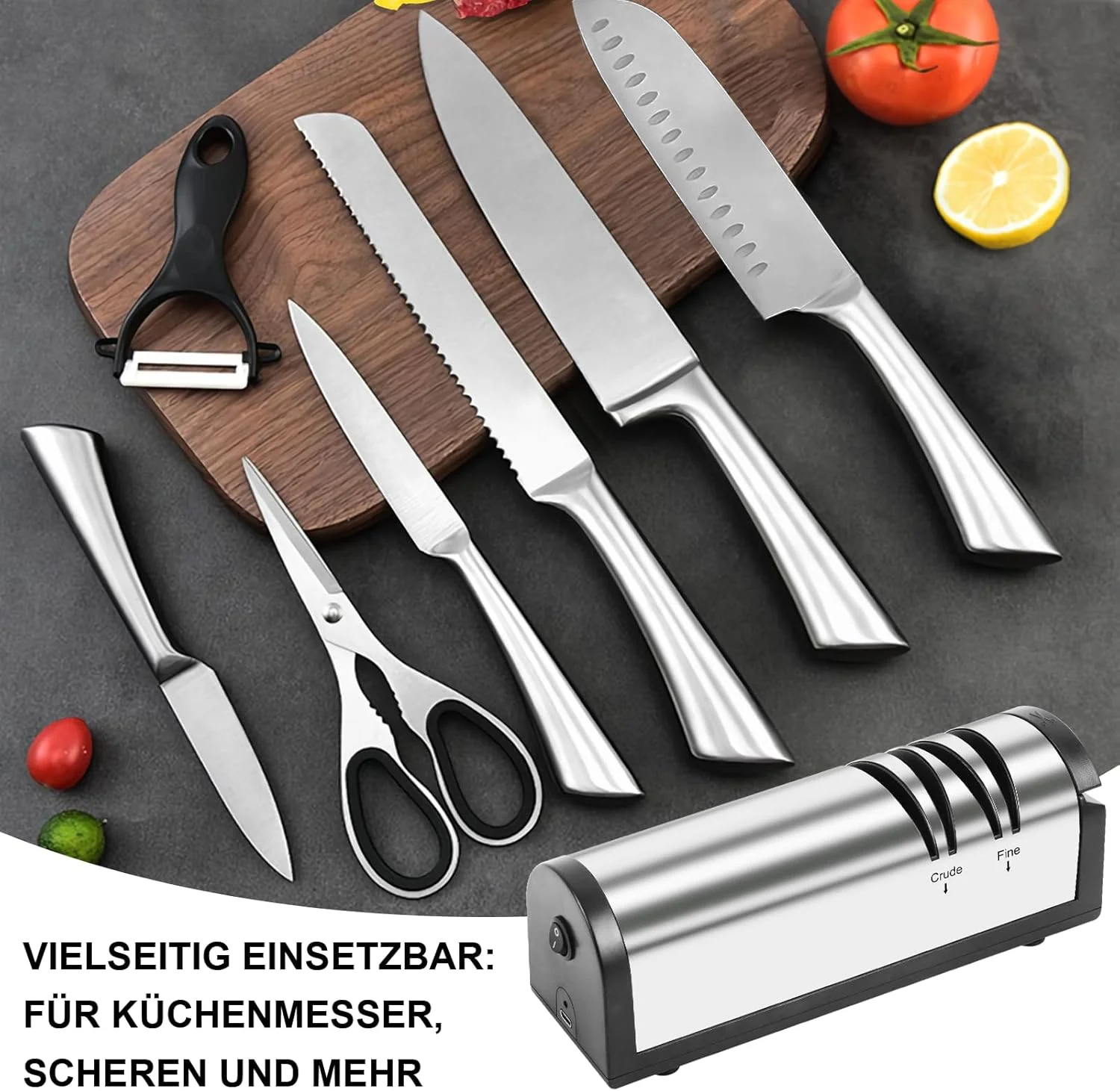 چاقو تیزکن برقی SOARFLY، فولاد ضد زنگ، چاقو تیزکن برقی، حرفه ای، چاقو تیزکن ارگونومیک، چاقو تیزکن برقی برای زبر و ظریف، ایده آل برای انواع چاقو چاقو تیزکن برقی SOARFLY، فولاد ضد زنگ، چاقو تیزکن برقی، حرفه ای، چاقو تیزکن ارگونومیک، چاقو تیزکن برقی برای زبر و ظریف، ایده آل برای انواع چاقو