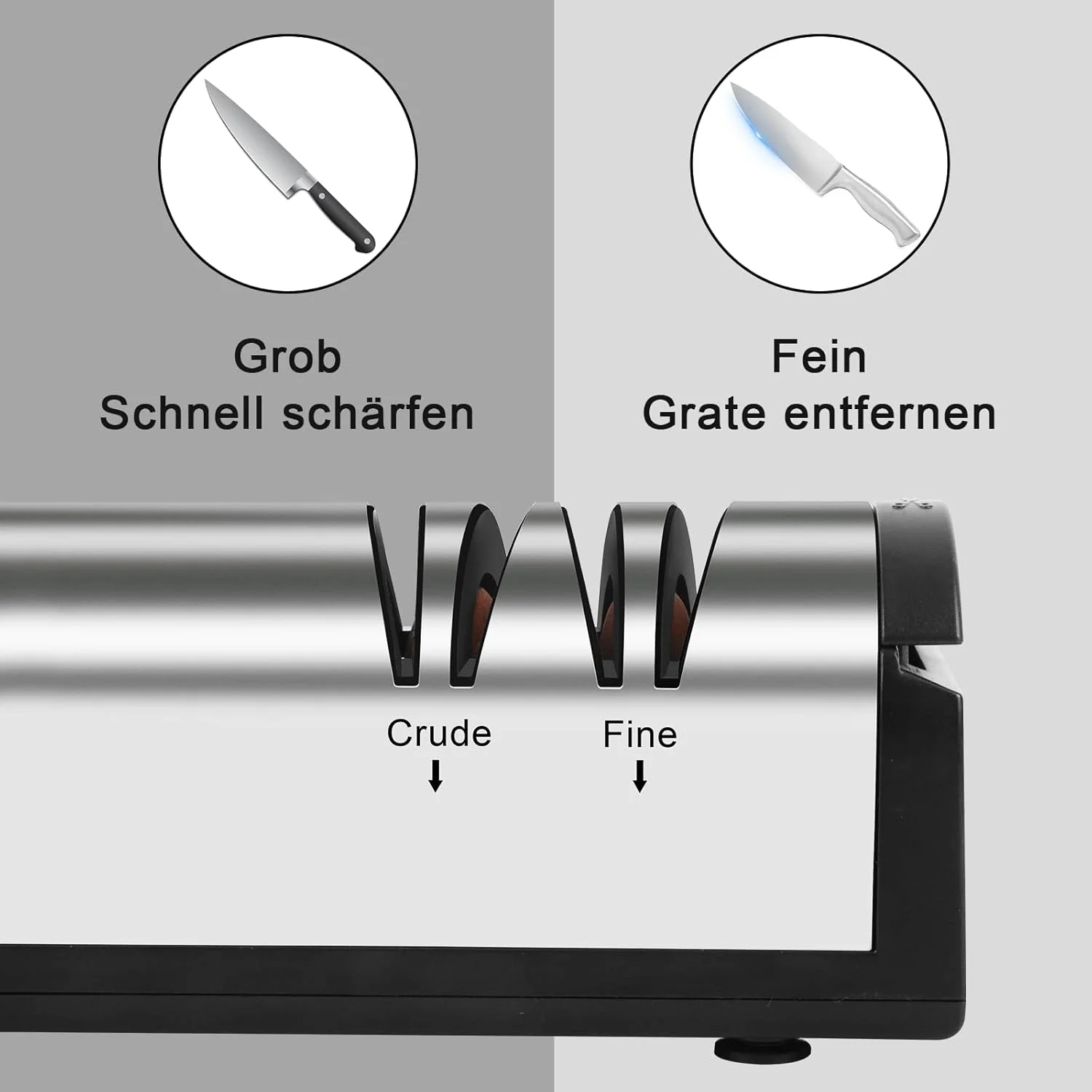 چاقو تیزکن برقی SOARFLY، فولاد ضد زنگ، چاقو تیزکن برقی، حرفه ای، چاقو تیزکن ارگونومیک، چاقو تیزکن برقی برای زبر و ظریف، ایده آل برای انواع چاقو چاقو تیزکن برقی SOARFLY، فولاد ضد زنگ، چاقو تیزکن برقی، حرفه ای، چاقو تیزکن ارگونومیک، چاقو تیزکن برقی برای زبر و ظریف، ایده آل برای انواع چاقو