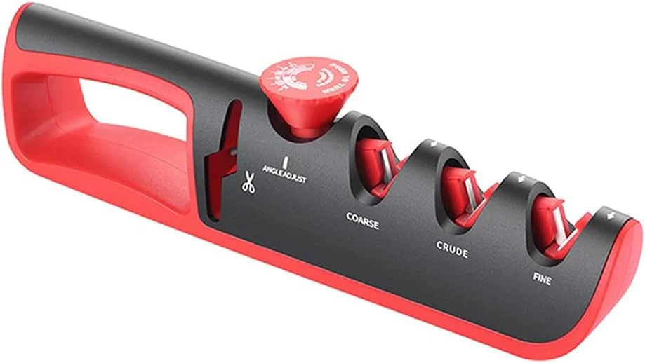 تیزکن چاقو با 6 زاویه قابل تنظیم، ابزار تیز کردن چاقو و قیچی آشپزخانه، تیزکن دستی تیغه چاقوی آشپزخانه حرفه ای و دقیق برای سرآشپز تیزکن چاقو با 6 زاویه قابل تنظیم، ابزار تیز کردن چاقو و قیچی آشپزخانه، تیزکن دستی تیغه چاقوی آشپزخانه حرفه ای و دقیق برای سرآشپز