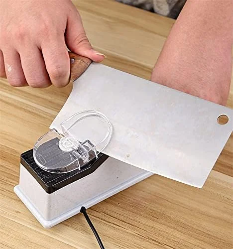 چاقو تیزکن برقی USB، چاقو تیزکن چرخشی حرفه ای آشپزخانه، دستگاه تیزکن اتوماتیک آسان و سریع چاقو و قیچی (رنگ: قرمز USB)