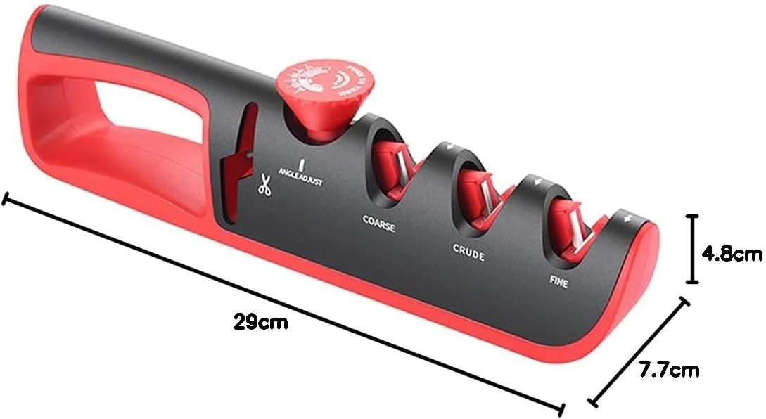 تیزکن چاقو با 6 زاویه قابل تنظیم، ابزار تیز کردن چاقو و قیچی آشپزخانه، تیزکن دستی تیغه چاقوی آشپزخانه حرفه ای و دقیق برای سرآشپز تیزکن چاقو با 6 زاویه قابل تنظیم، ابزار تیز کردن چاقو و قیچی آشپزخانه، تیزکن دستی تیغه چاقوی آشپزخانه حرفه ای و دقیق برای سرآشپز