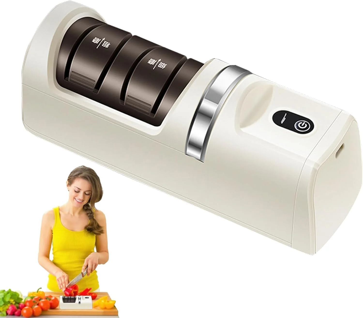 تیزکن برقی چاقو، ابزار تیز کردن قیچی شارژی اتوماتیک، سنگ سنباده پولیش حرفه ای برای مصارف خانگی، آشپزخانه، رستوران، استفاده آسان و راندمان بالا تیزکن برقی چاقو، ابزار تیز کردن قیچی شارژی اتوماتیک، سنگ سنباده پولیش حرفه ای برای مصارف خانگی، آشپزخانه، رستوران، استفاده آسان و راندمان بالا