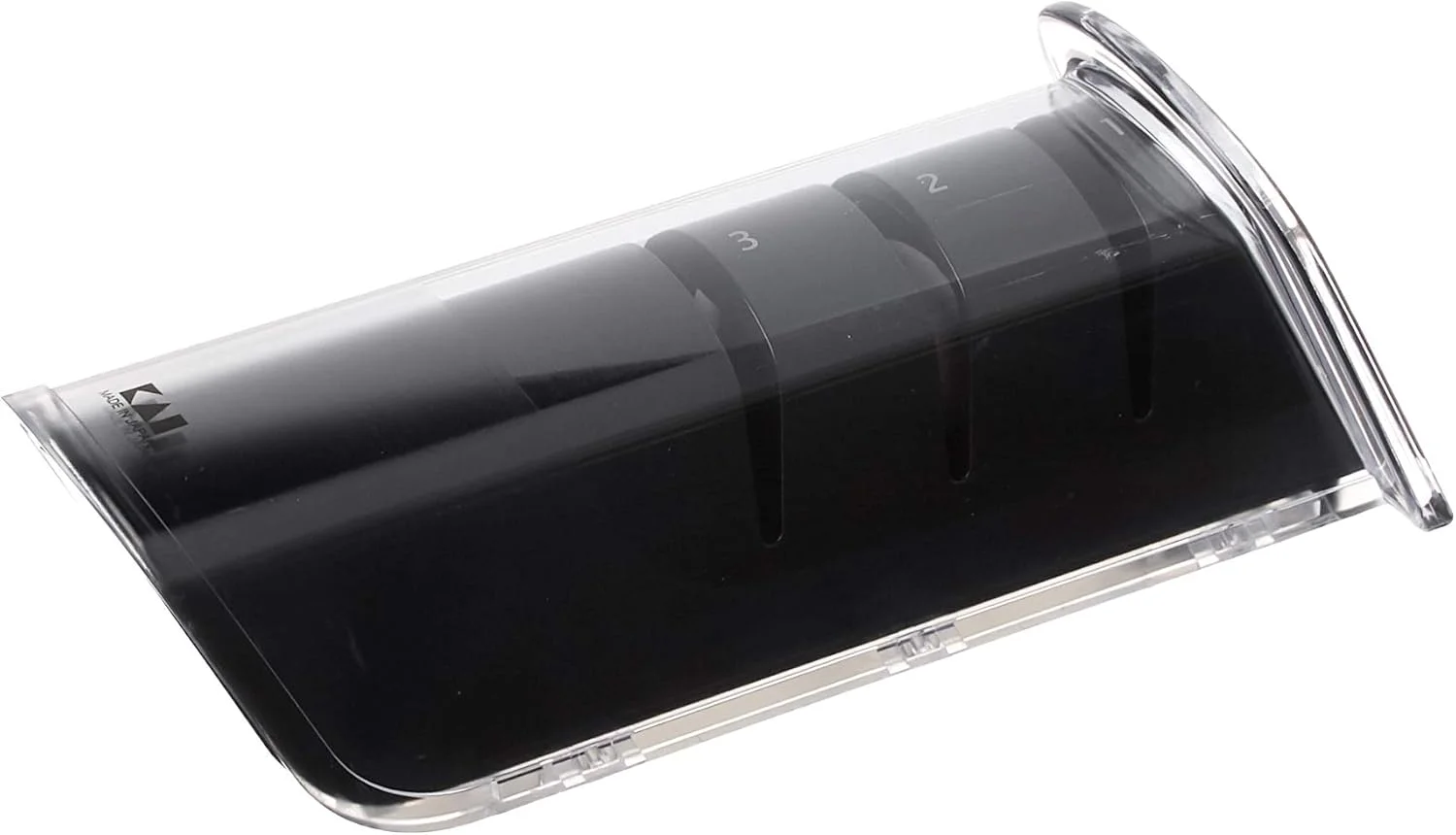 تیزکن الماس و سرامیک جمع شونده Kai PRO، تیزکن چاقوی آشپزخانه برای تیغه های صاف و دو پخ، استفاده آسان، فرآیند سه مرحله ای تیز کردن چاقو تیزکن الماس و سرامیک جمع شونده Kai PRO، تیزکن چاقوی آشپزخانه برای تیغه های صاف و دو پخ، استفاده آسان، فرآیند سه مرحله ای تیز کردن چاقو