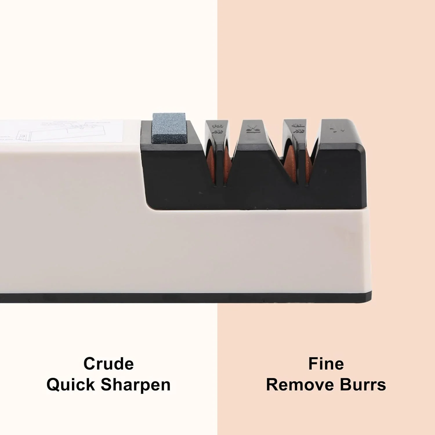 چاقو تیزکن SANON، چاقو تیزکن برقی 2 مرحله ای، ارگونومیک، الماس برای تیز کردن ظریف و سرامیک ویژه برای تیز کردن دقیق
