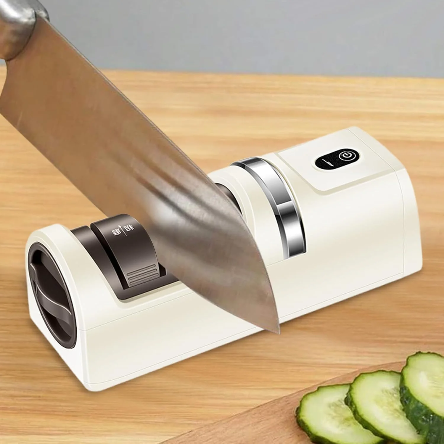 تیزکن برقی چاقو، ابزار تیز کردن قیچی شارژی اتوماتیک، سنگ سنباده پولیش حرفه ای برای مصارف خانگی، آشپزخانه، رستوران، استفاده آسان و راندمان بالا