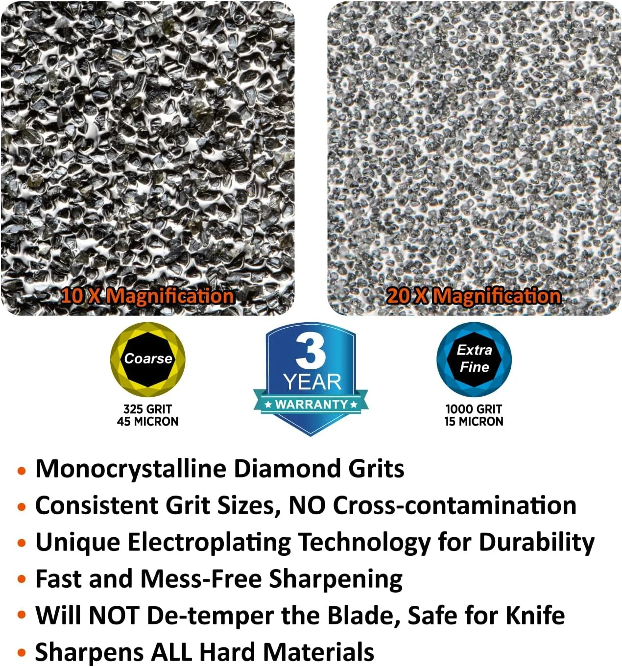 چاقو تیزکن برقی حرفه ای شارپیک مدل 198H-SPK با 3 مرحله متنوع، چرخ های سنگ زنی الماس تک کریستالی، محافظت در برابر گرمای بیش از حد، موتور فوق العاده بی صدا، تیز کردن سریع