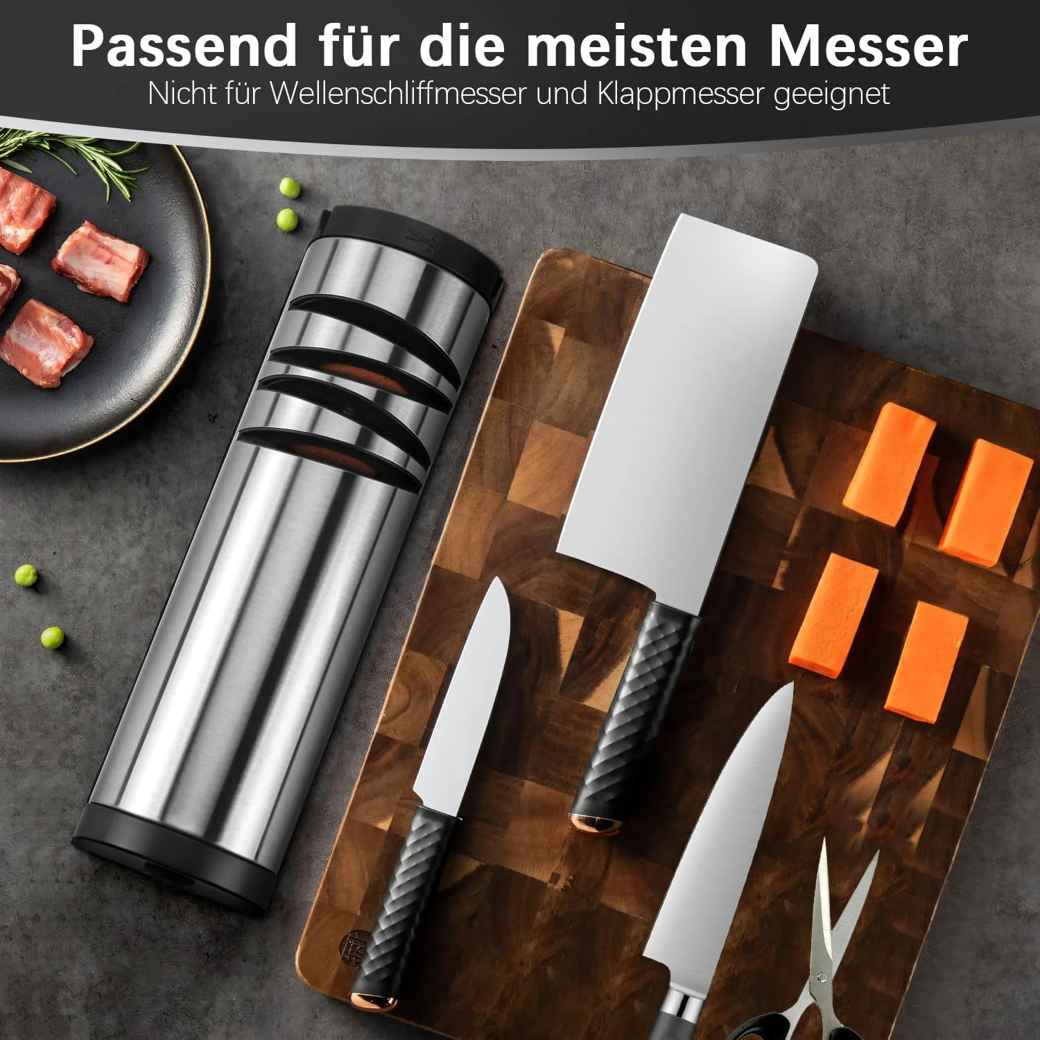 چاقو تیزکن برقی OBEISN، سیستم تیز کردن چاقو 3 در 1 با الماس، مناسب برای سنگ زنی خشن، تعمیر، سنگ زنی ظریف و صیقل دادن چاقوهای آشپزخانه، چاقوهای میوه، قیچی و استخوان