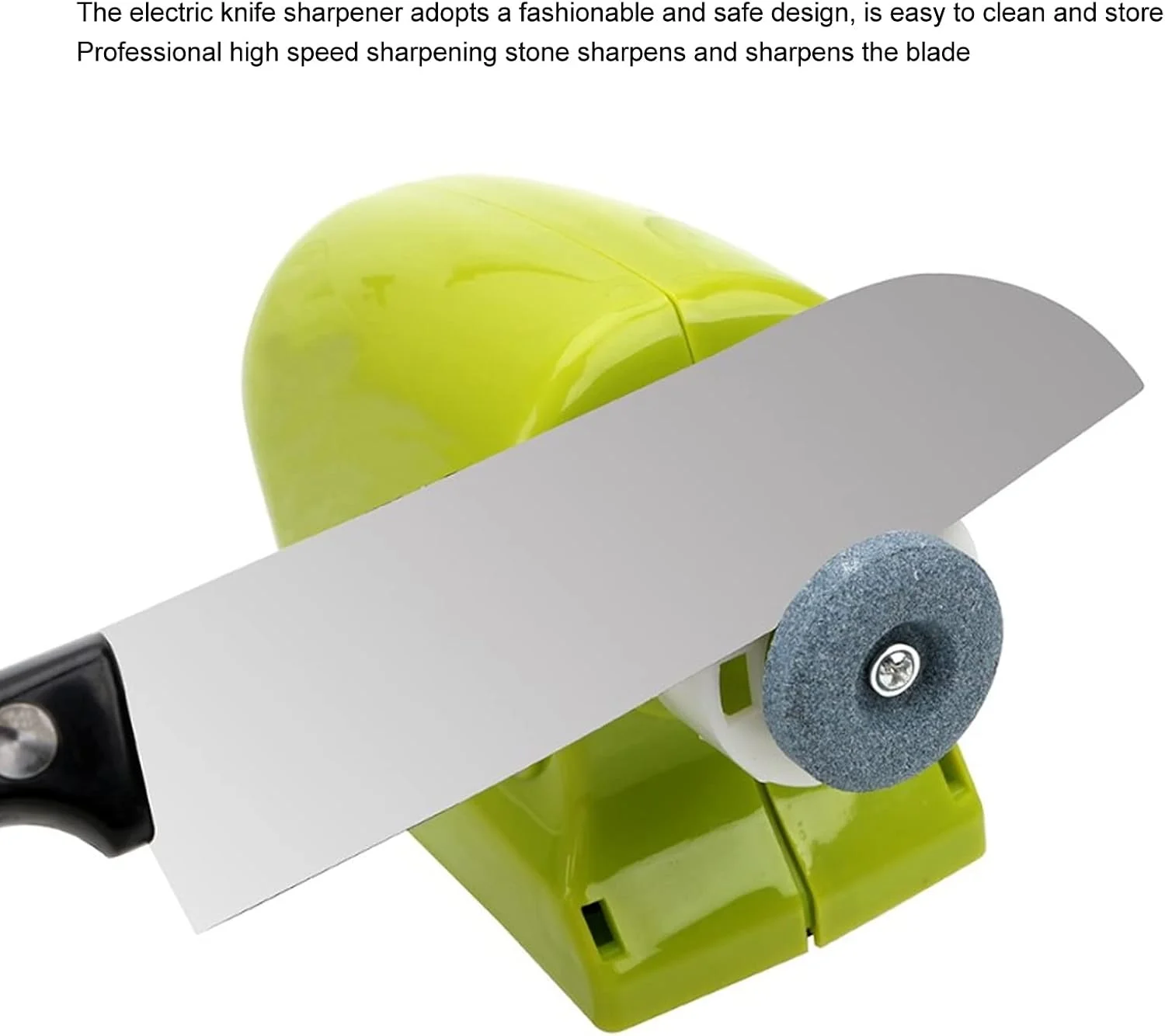 تیزکننده تیغه چاقو موتوری، دستگاه برقی تیز کننده چاقو ابزار تیز کردن چاقو برقی برای آشپزخانه خانگی برای لبه های صاف دندانه دار