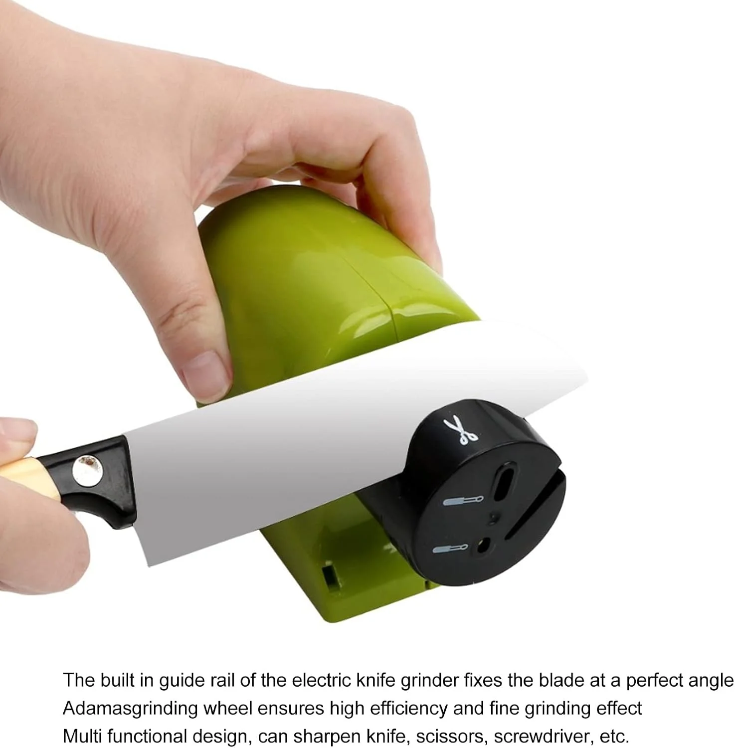 تیزکن تیغه چاقوی موتوری، ابزار ماشین تیزکن برقی چاقو برای آشپزخانه خانگی برای لبه های صاف دندانه دار ابزار آشپزخانه