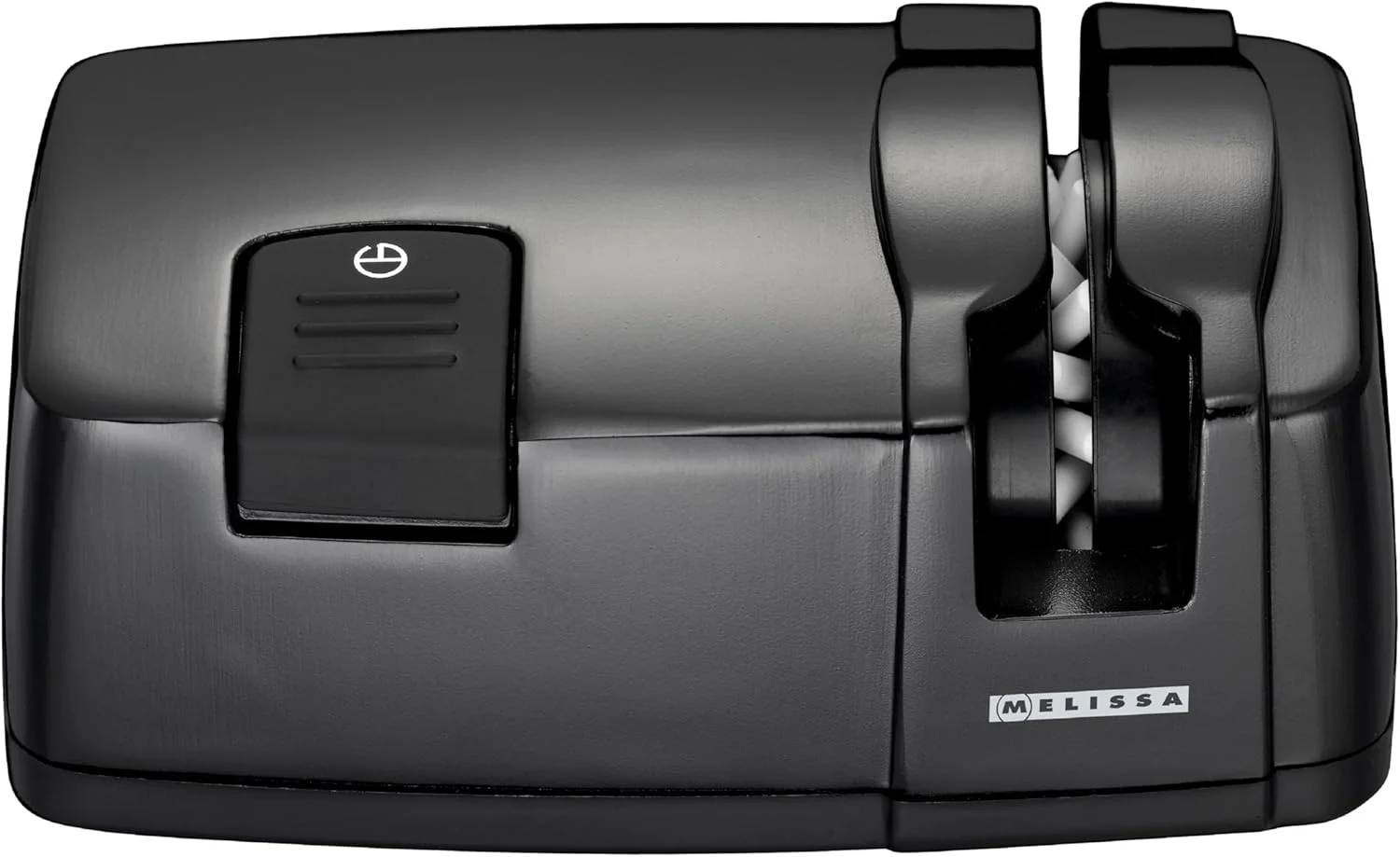 تیزکننده چاقو ملیسا 16310233 - تیزکننده برقی چاقو - چرخ سنگ زنی انعطاف پذیر با 20 پین سرامیکی - بدنه آلومینیومی - مشکی