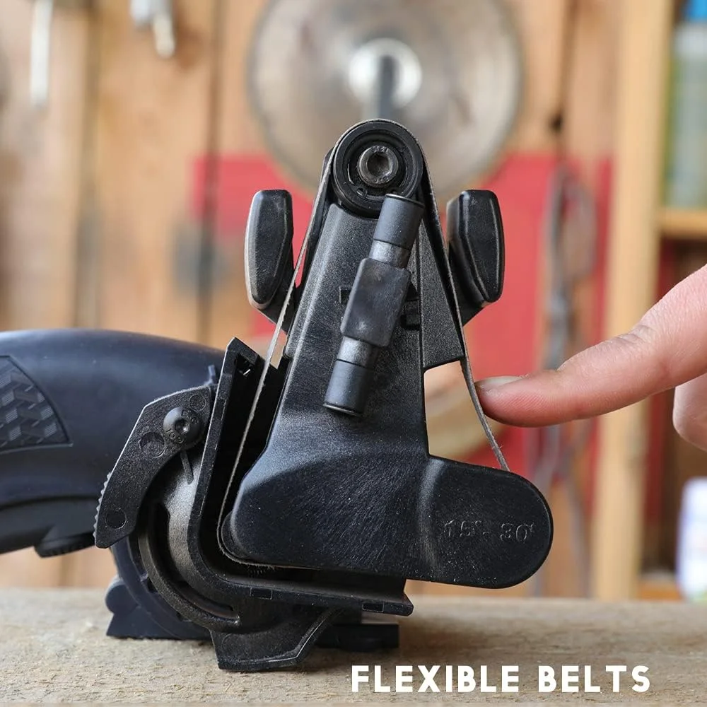 چاقو تیزکن برقی LIHUACHEN M2، چاقو تیزکن حرفه ای، چاقو تیزکن سنگی، ابزار چاقو تیزکن فولادی تنگستن (دوشاخه UK) مشکی