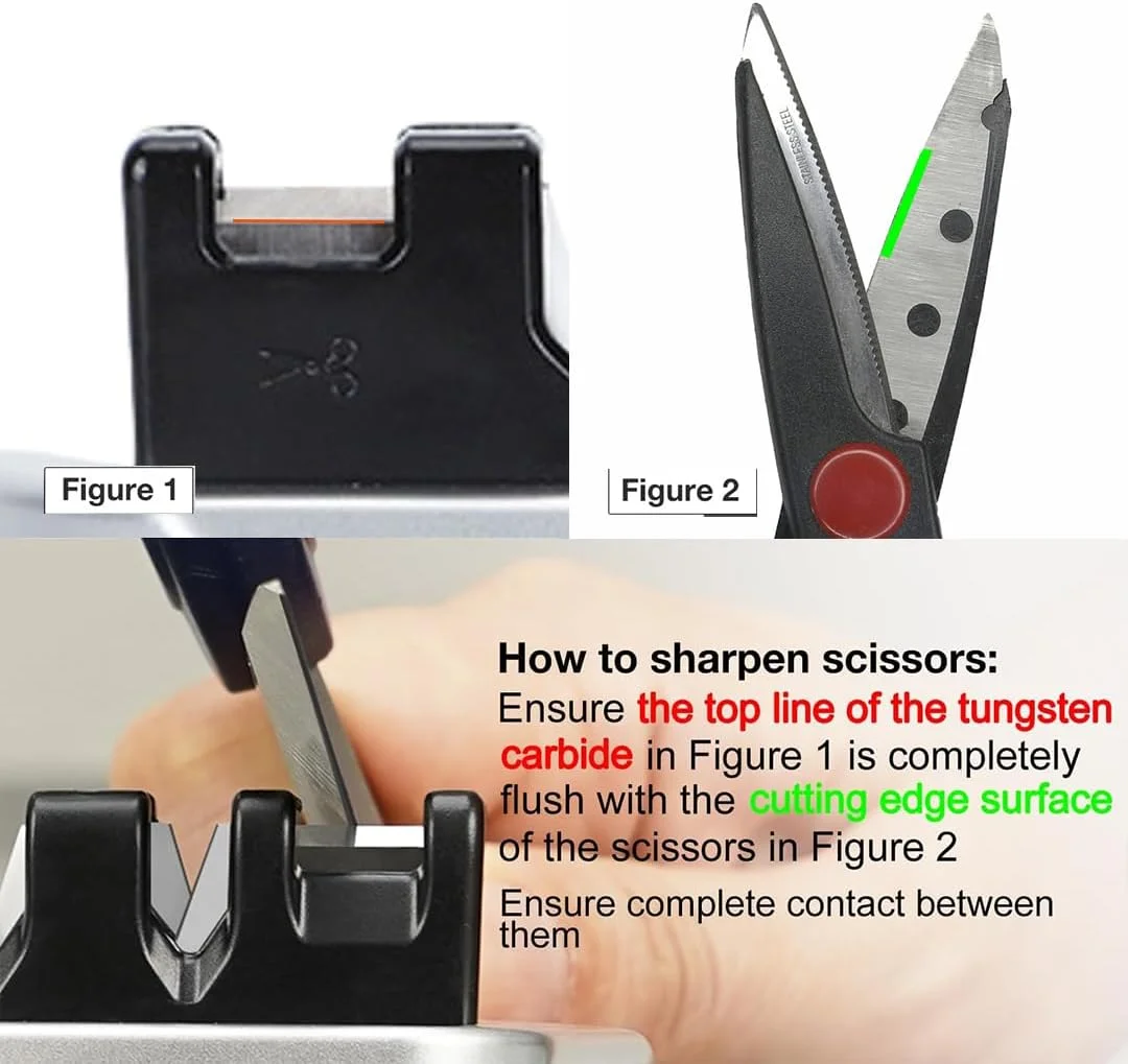 چاقو تیزکن جیبی آشپزخانه LENND برای چاقوهای صاف و دندانه دار، ابزار 3 مرحله ای تیز کردن چاقو به ترمیم و احیای تیغه ها کمک می کند