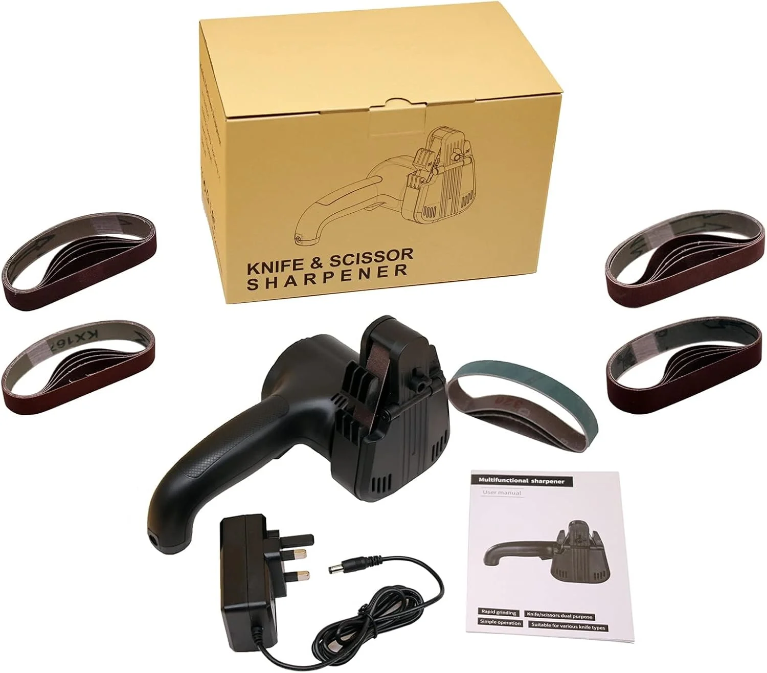 چاقو تیزکن برقی LIHUACHEN M3، قیچی تیزکن حرفه ای، دستگاه چند منظوره تیزکن چاقو، ابزار تیزکن چاقو فولادی تنگستن (دوشاخه UK) مشکی چاقو تیزکن برقی LIHUACHEN M3، قیچی تیزکن حرفه ای، دستگاه چند منظوره تیزکن چاقو، ابزار تیزکن چاقو فولادی تنگستن (دوشاخه UK) مشکی