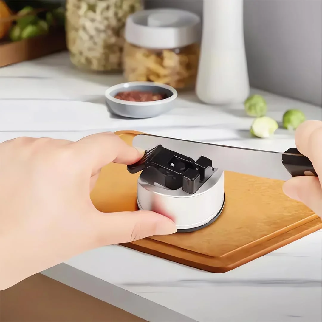 چاقو تیزکن جیبی آشپزخانه LENND برای چاقوهای صاف و دندانه دار، ابزار 3 مرحله ای تیز کردن چاقو به ترمیم و احیای تیغه ها کمک می کند