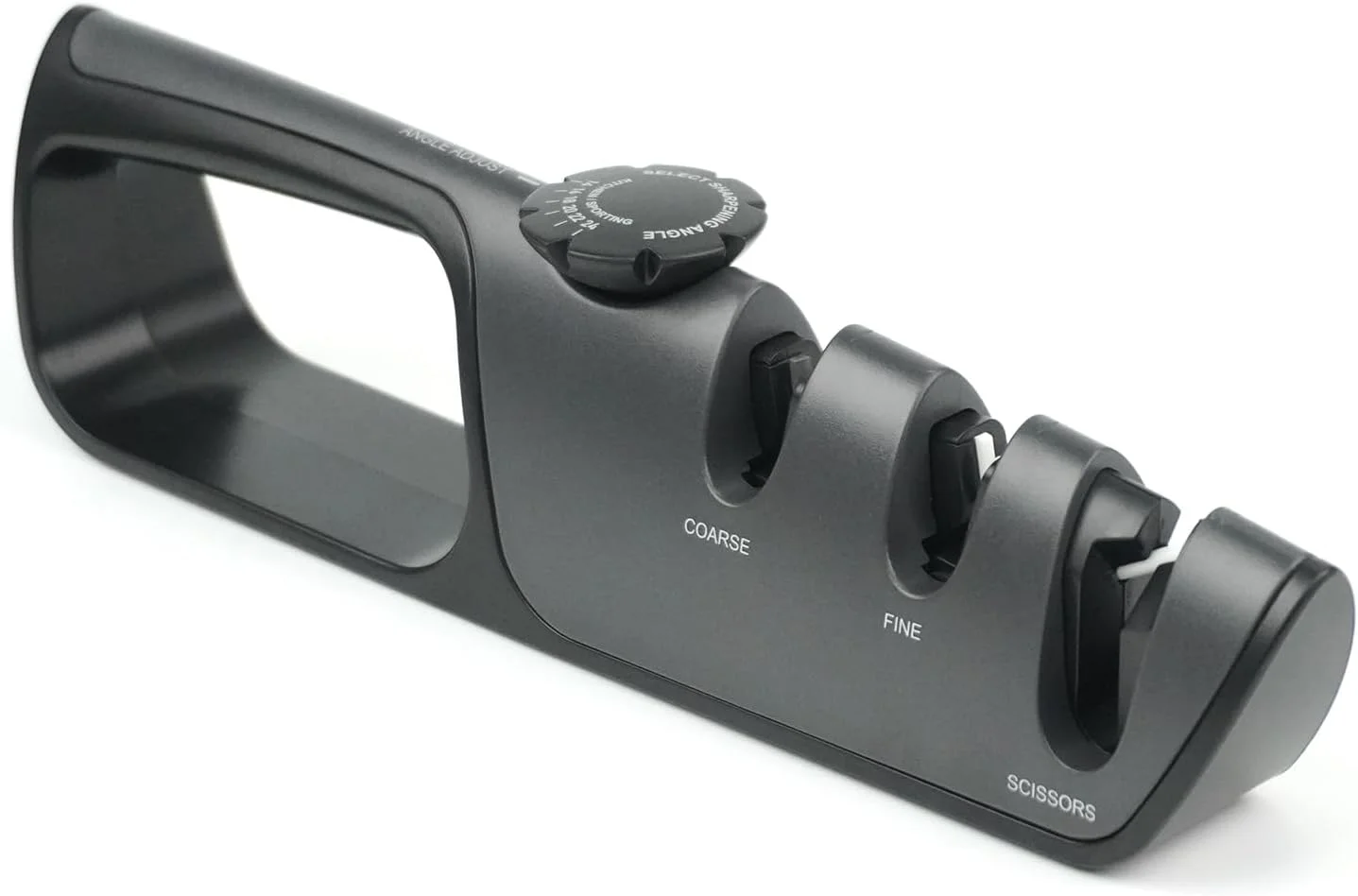 چاقو تیزکن آشپزخانه Langthering®، چاقو تیزکن، تیزکن دستی حرفه ای 3 در 1 با دسته ارگونومیک و دکمه تنظیم زاویه، تیز کردن چاقو و قیچی را آسان تر می کند چاقو تیزکن آشپزخانه Langthering®، چاقو تیزکن، تیزکن دستی حرفه ای 3 در 1 با دسته ارگونومیک و دکمه تنظیم زاویه، تیز کردن چاقو و قیچی را آسان تر می کند