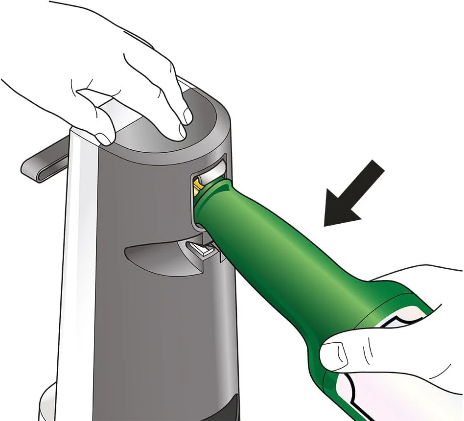 کنسرو بازکن برقی کنوود مدل CAP80.000WH، دستیار آشپزخانه چند منظوره 3 در 1 با تیزکن چاقوی یکپارچه، کنسرو بازکن و درب بازکن بطری، با سیم جمع کن، سفید