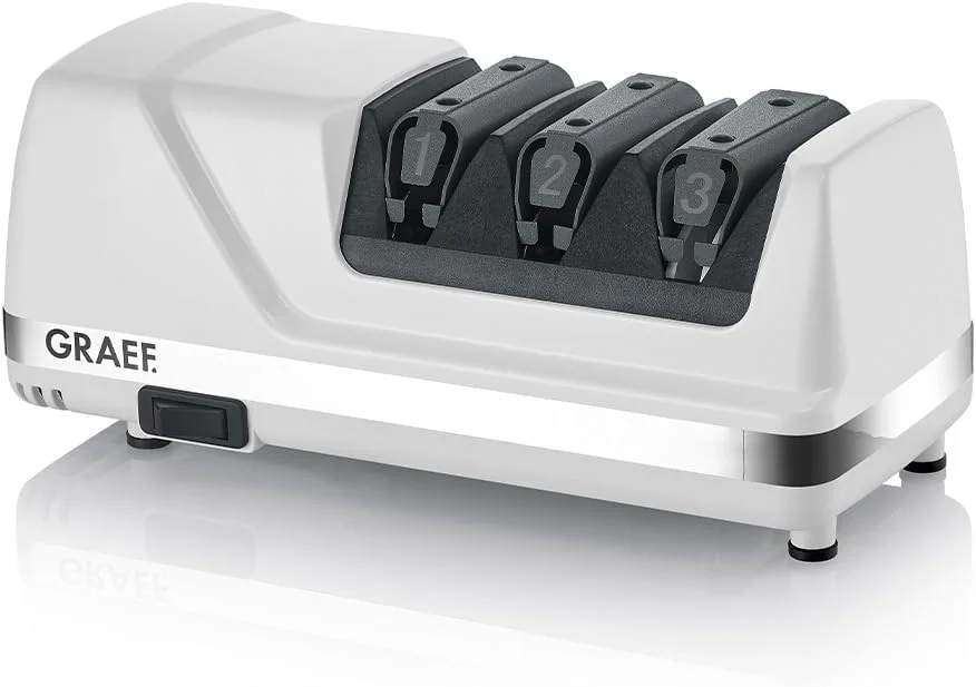 چاقو تیزکن GRAEF CC120.UK، 45 وات، سفید چاقو تیزکن GRAEF CC120.UK، 45 وات، سفید