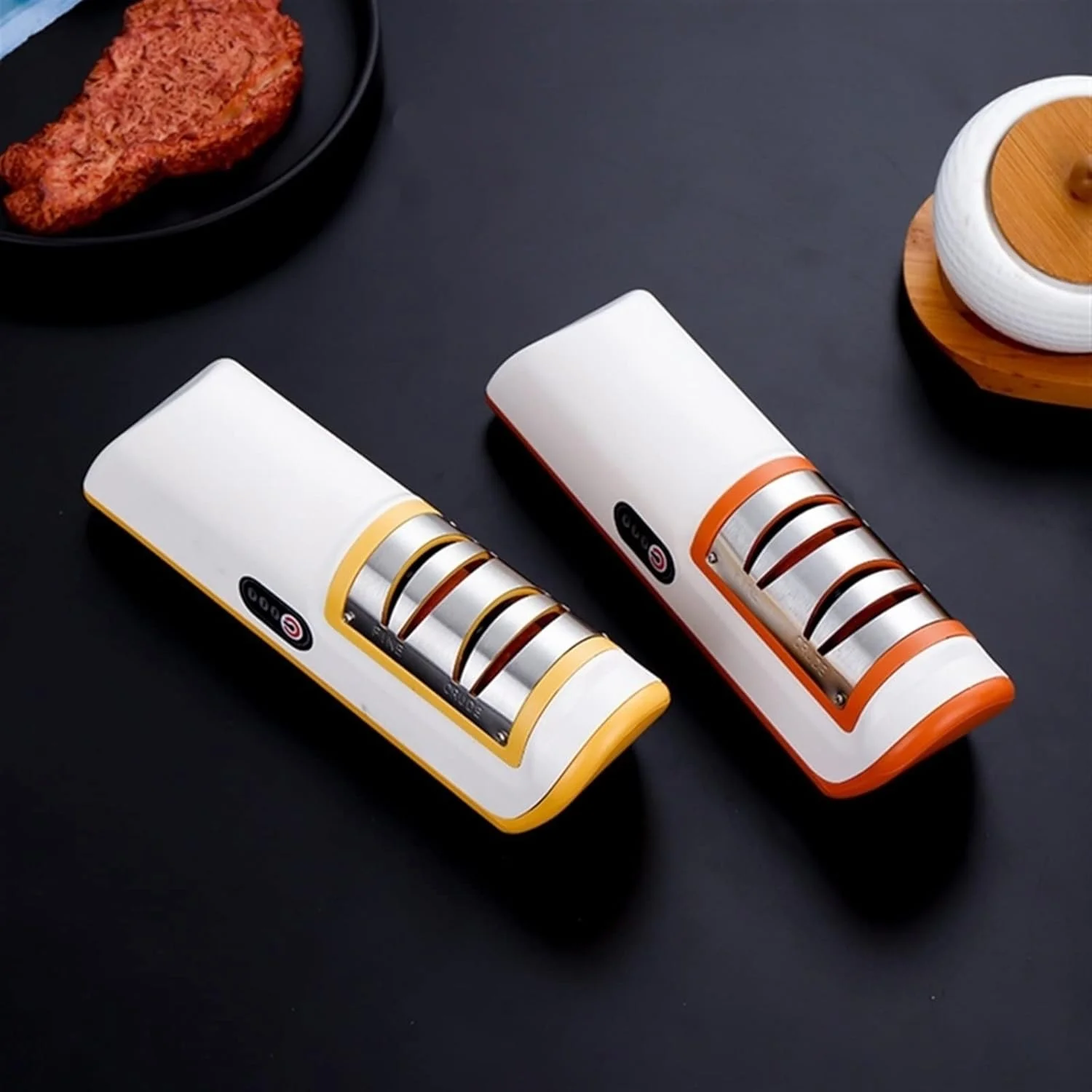 تیزکن برقی چاقو HFNGNGG، ابزار چند منظوره برقی برای تیز کردن چاقوهای آشپزخانه، چاقوهای میوه (Hortel) تیزکن برقی چاقو HFNGNGG، ابزار چند منظوره برقی برای تیز کردن چاقوهای آشپزخانه، چاقوهای میوه (Hortel)