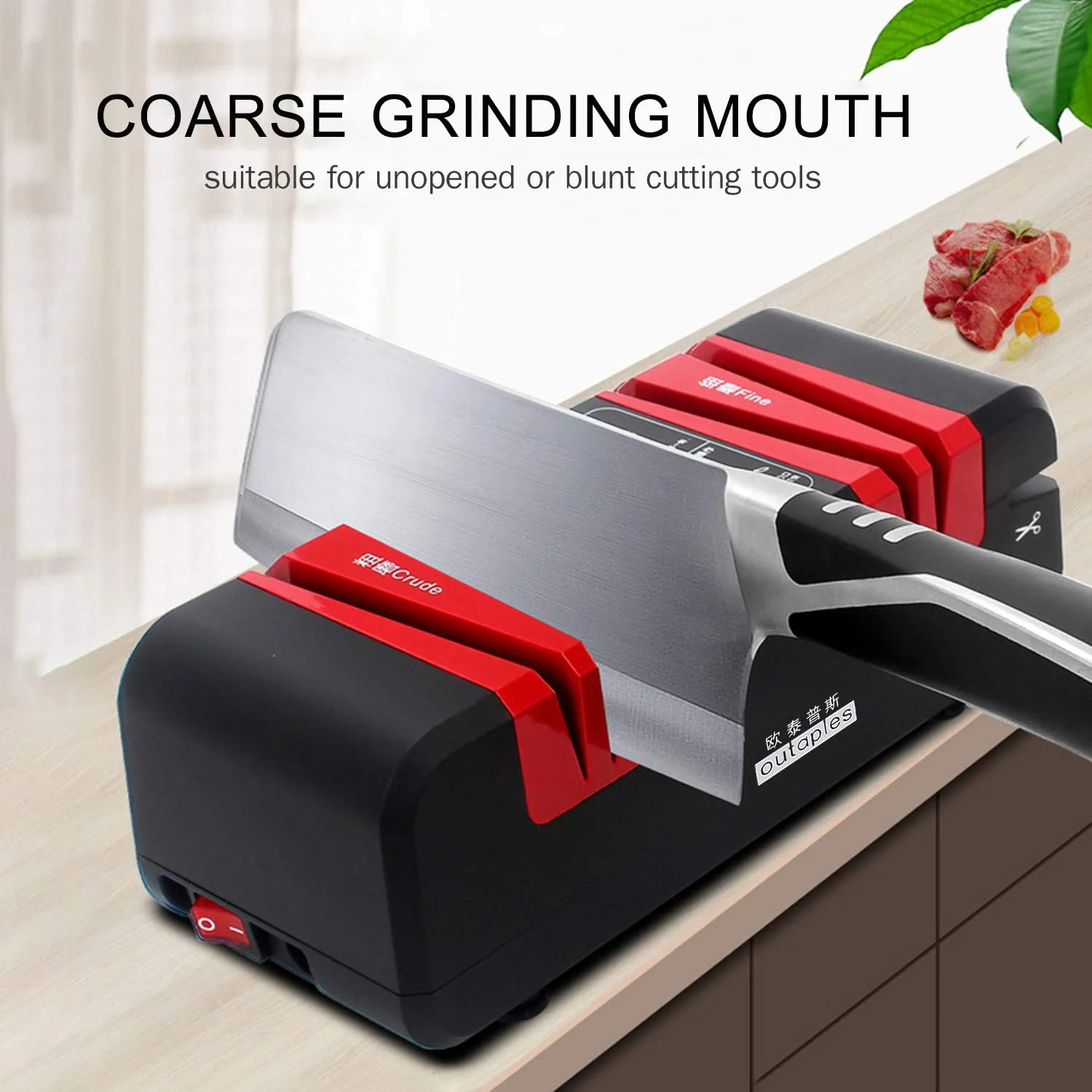 چاقو تیزکن برقی حرفه ای GoolRC، تیزکن خودکار چند منظوره با شیب 15 درجه، شیارهای درشت و ظریف برای چاقوهای صاف و دندانه دار، قیچی، آسیاب کننده برش آشپزخانه با 3 عدد چاقو تیزکن برقی حرفه ای GoolRC، تیزکن خودکار چند منظوره با شیب 15 درجه، شیارهای درشت و ظریف برای چاقوهای صاف و دندانه دار، قیچی، آسیاب کننده برش آشپزخانه با 3 عدد