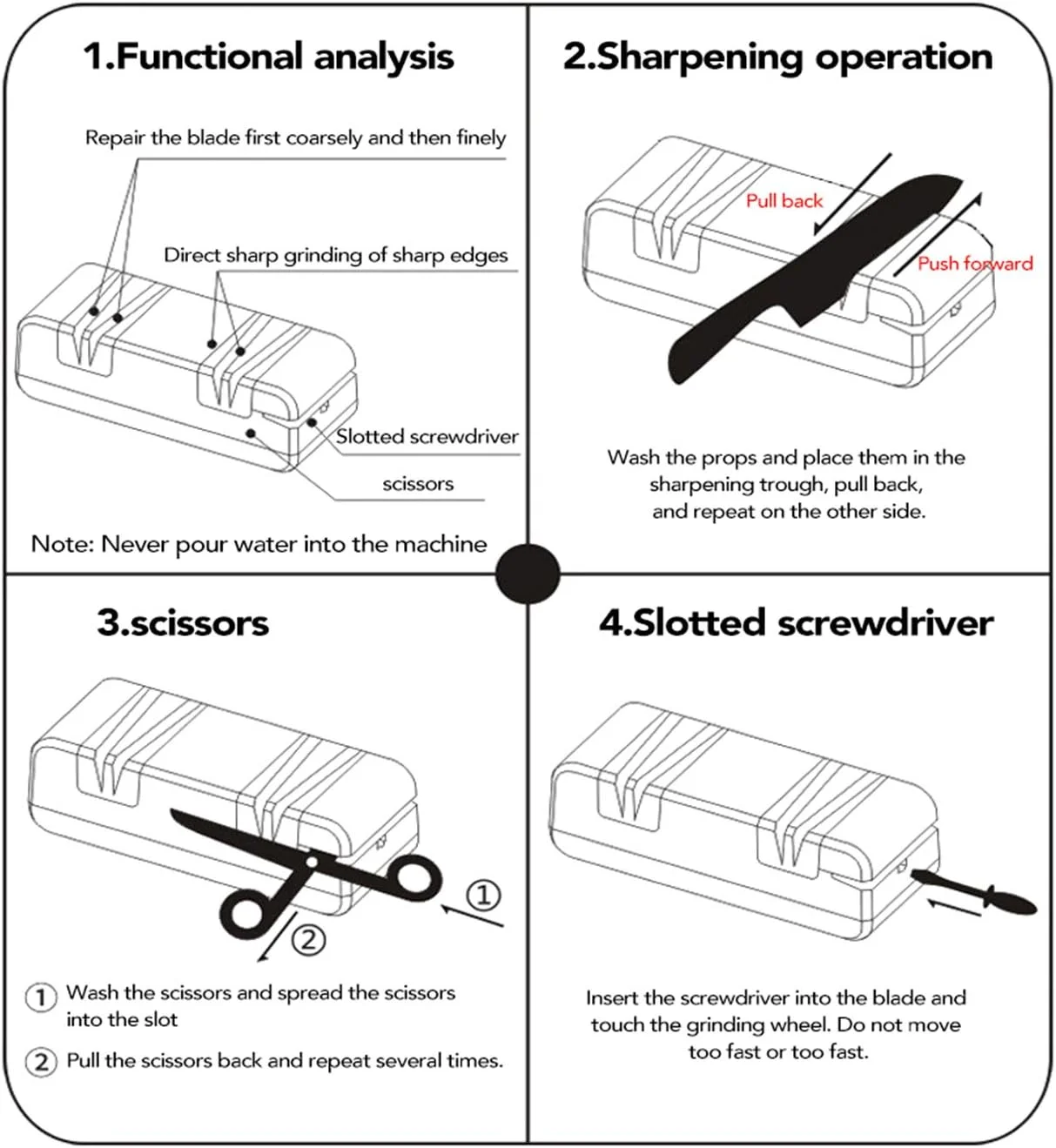 چاقو تیزکن برقی حرفه ای GoolRC، تیزکن خودکار چند منظوره با شیب 15 درجه، شیارهای درشت و ظریف برای چاقوهای صاف و دندانه دار، قیچی، آسیاب کننده برش آشپزخانه با 3 عدد چاقو تیزکن برقی حرفه ای GoolRC، تیزکن خودکار چند منظوره با شیب 15 درجه، شیارهای درشت و ظریف برای چاقوهای صاف و دندانه دار، قیچی، آسیاب کننده برش آشپزخانه با 3 عدد