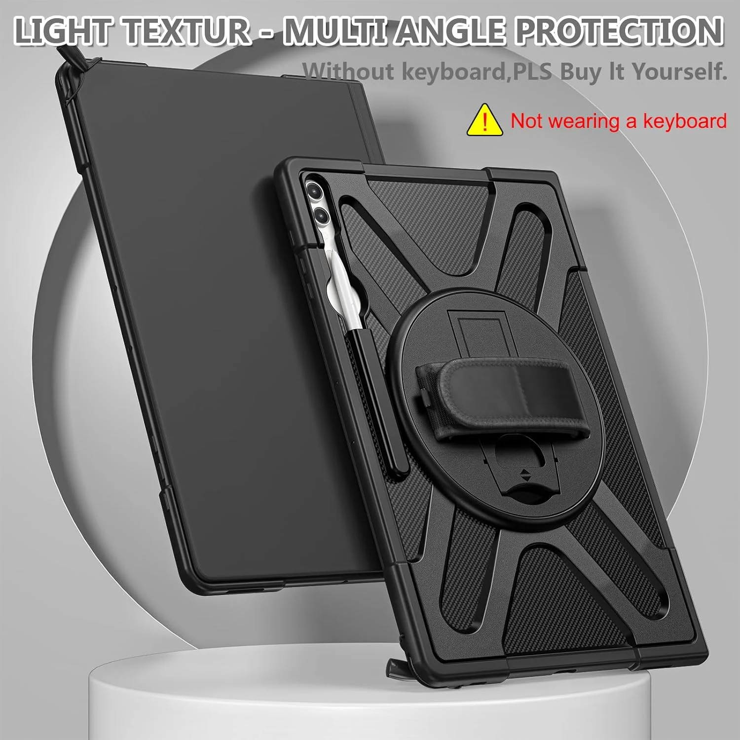 کیف محافظ تبلت سامسونگ گلکسی تب S10 Ultra/S9 Ultra/S8 Ultra سایز 14.6 اینچ با پایه 360 درجه چرخان، استند، جای قلم و بند دستی، ضد ضربه و مقاوم کیف محافظ تبلت سامسونگ گلکسی تب S10 Ultra/S9 Ultra/S8 Ultra سایز 14.6 اینچ با پایه 360 درجه چرخان، استند، جای قلم و بند دستی، ضد ضربه و مقاوم