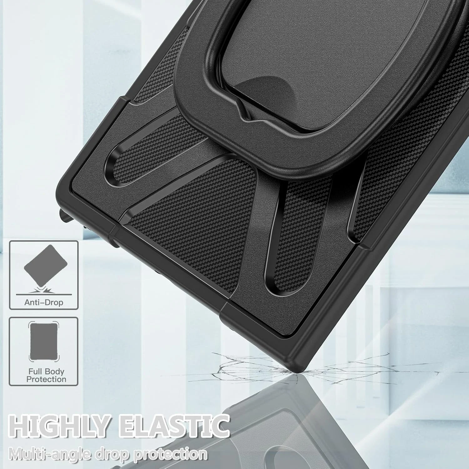 Shockproof Case Compatible with Samsung Galaxy Tab S8 Ultra 14.6 Inch 2022 X900/X906, Rugged Protective Cover with Kickstand, Pencil Holder & Handle Stand