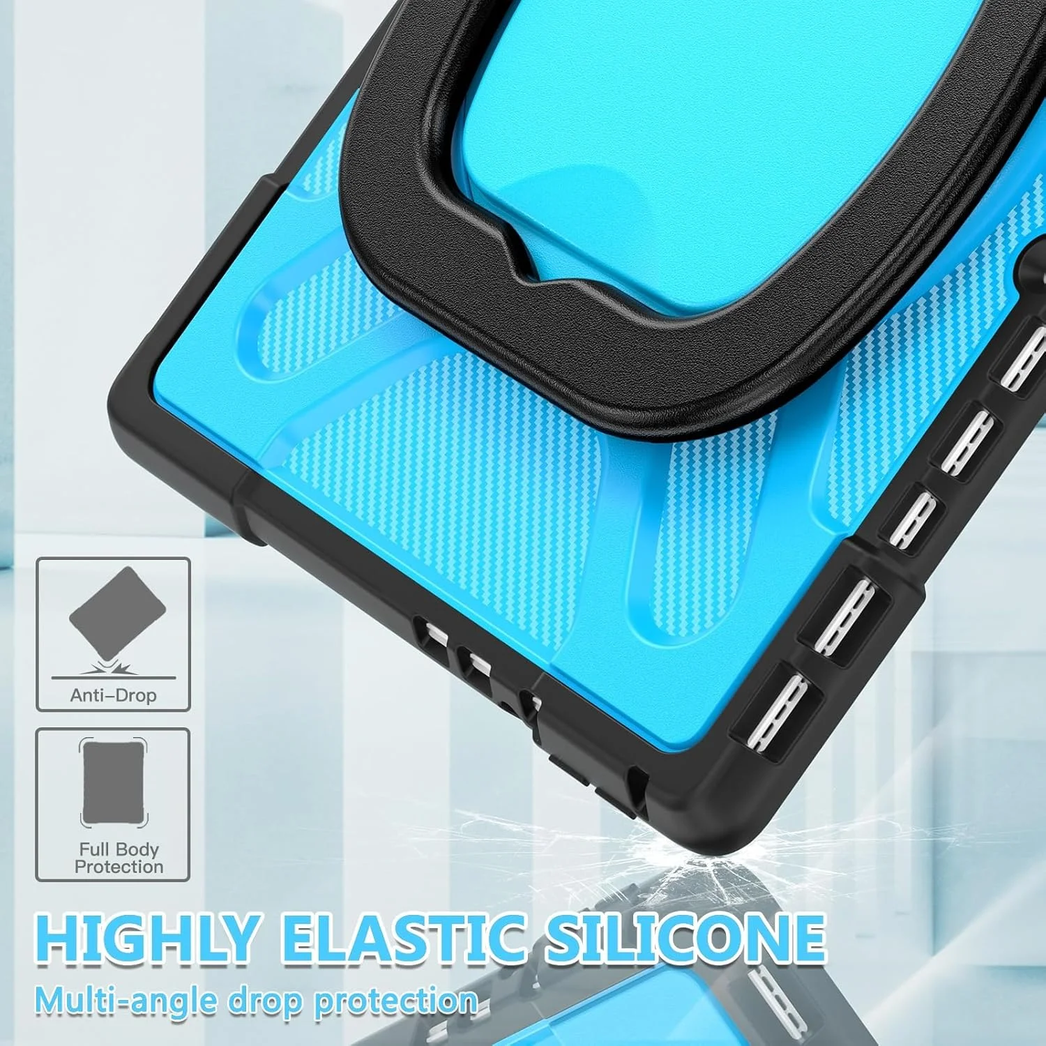 کیف تبلت مقاوم در برابر ضربه مناسب برای Microsoft Surface Pro 8 سایز 13 اینچ - قاب محافظ بادوام با پایه، دسته و پوشش ضد ضربه (آبی) کیف تبلت مقاوم در برابر ضربه مناسب برای Microsoft Surface Pro 8 سایز 13 اینچ - قاب محافظ بادوام با پایه، دسته و پوشش ضد ضربه (آبی)