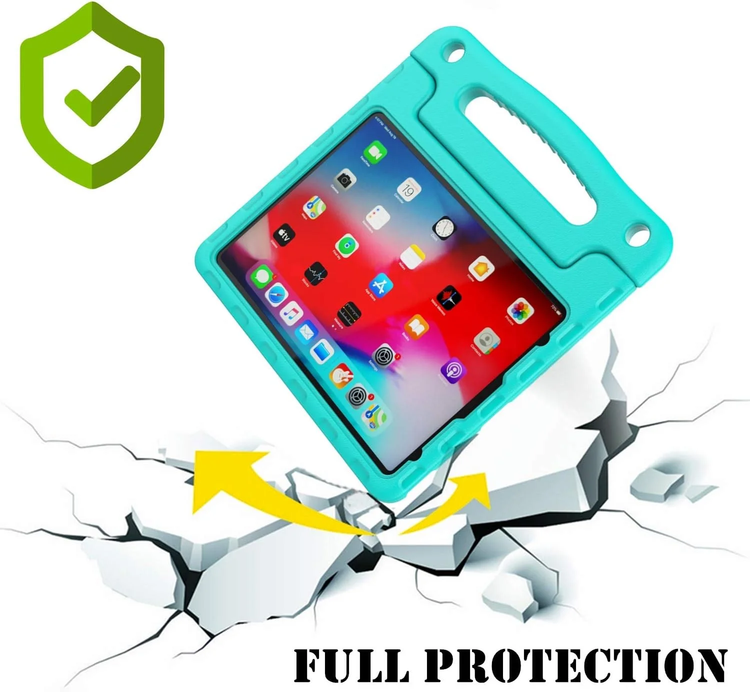 کیف محافظ کودکانه A ADENK مناسب برای آیپد ایر 4 نسل 10.9 اینچی (2020) / آیپد پرو 11 اینچی (2020 و 2018)، سبک وزن، ضد ضربه، با قابلیت تبدیل شدن به استند دسته دار و پوشش تبلت (فیروزه ای) کیف محافظ کودکانه A ADENK مناسب برای آیپد ایر 4 نسل 10.9 اینچی (2020) / آیپد پرو 11 اینچی (2020 و 2018)، سبک وزن، ضد ضربه، با قابلیت تبدیل شدن به استند دسته دار و پوشش تبلت (فیروزه ای)