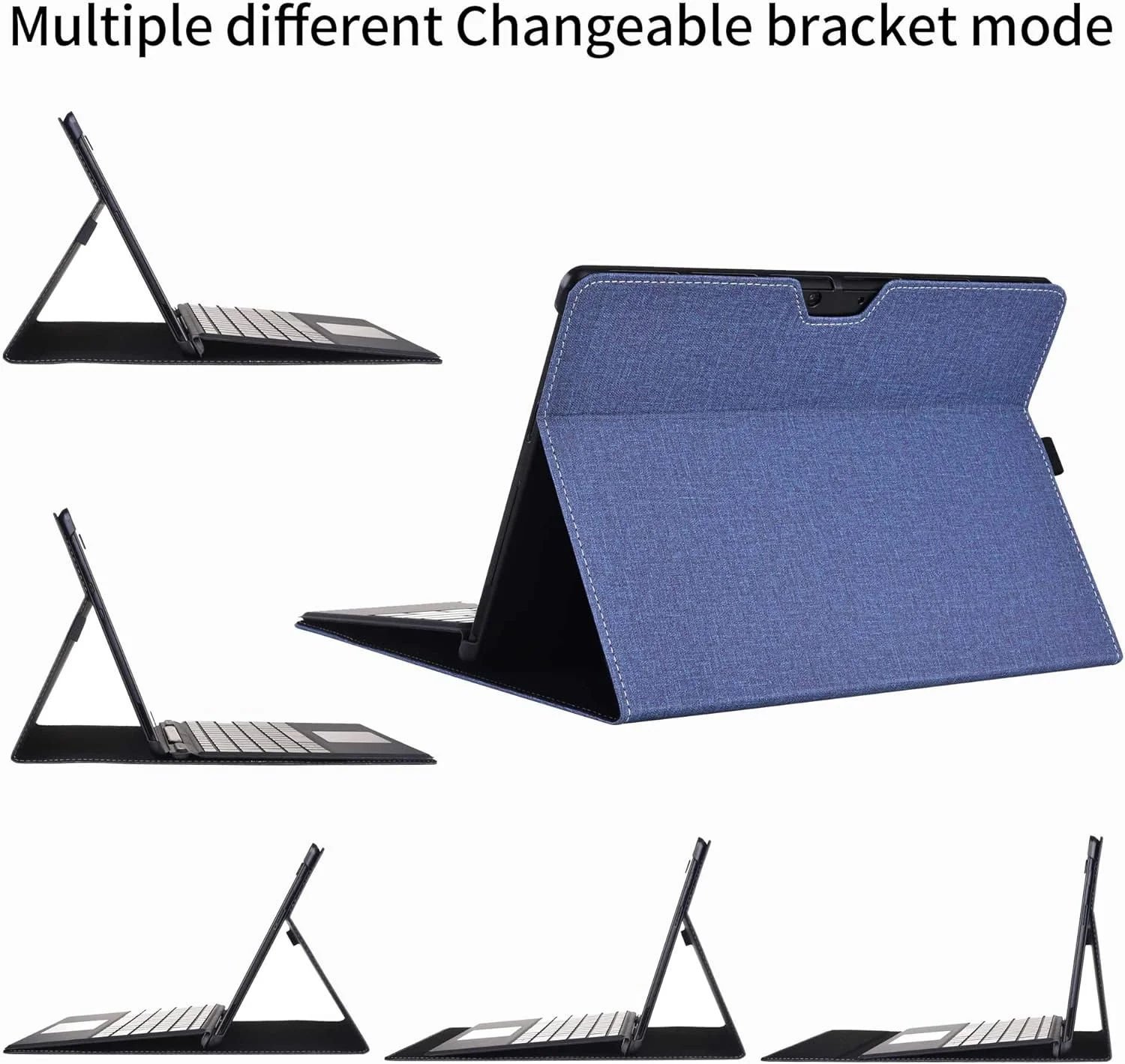 کاور چرمی فوروبار برای سرفیس پرو ایکس - مناسب برای کیبورد و پایه، روکش چرمی PU با کیفیت عالی و قابلیت تنظیم زاویه دید چندگانه برای سرفیس پرو ایکس 2019/2020 (مناسب برای سرفیس پرو ایکس، آبی تیره) کاور چرمی فوروبار برای سرفیس پرو ایکس - مناسب برای کیبورد و پایه، روکش چرمی PU با کیفیت عالی و قابلیت تنظیم زاویه دید چندگانه برای سرفیس پرو ایکس 2019/2020 (مناسب برای سرفیس پرو ایکس، آبی تیره)