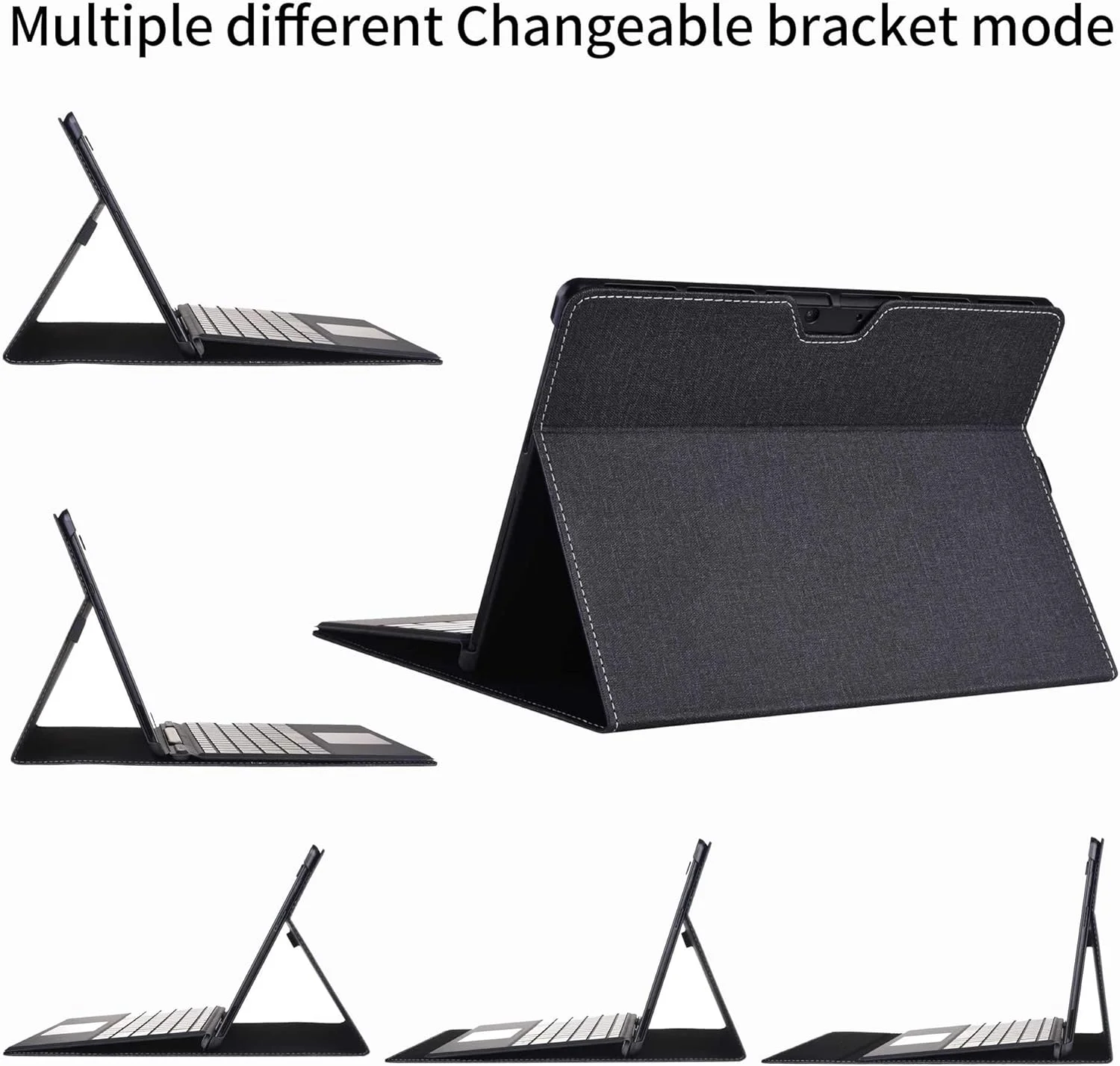 کیف محافظ فوروبار سرفیس پرو ایکس - مناسب برای کیبورد و پایه، روکش چرمی PU با کیفیت عالی و قابلیت تنظیم زاویه دید چندگانه برای سرفیس پرو ایکس 2019/2020 (مخصوص سرفیس پرو ایکس، مشکی) کیف محافظ فوروبار سرفیس پرو ایکس - مناسب برای کیبورد و پایه، روکش چرمی PU با کیفیت عالی و قابلیت تنظیم زاویه دید چندگانه برای سرفیس پرو ایکس 2019/2020 (مخصوص سرفیس پرو ایکس، مشکی)