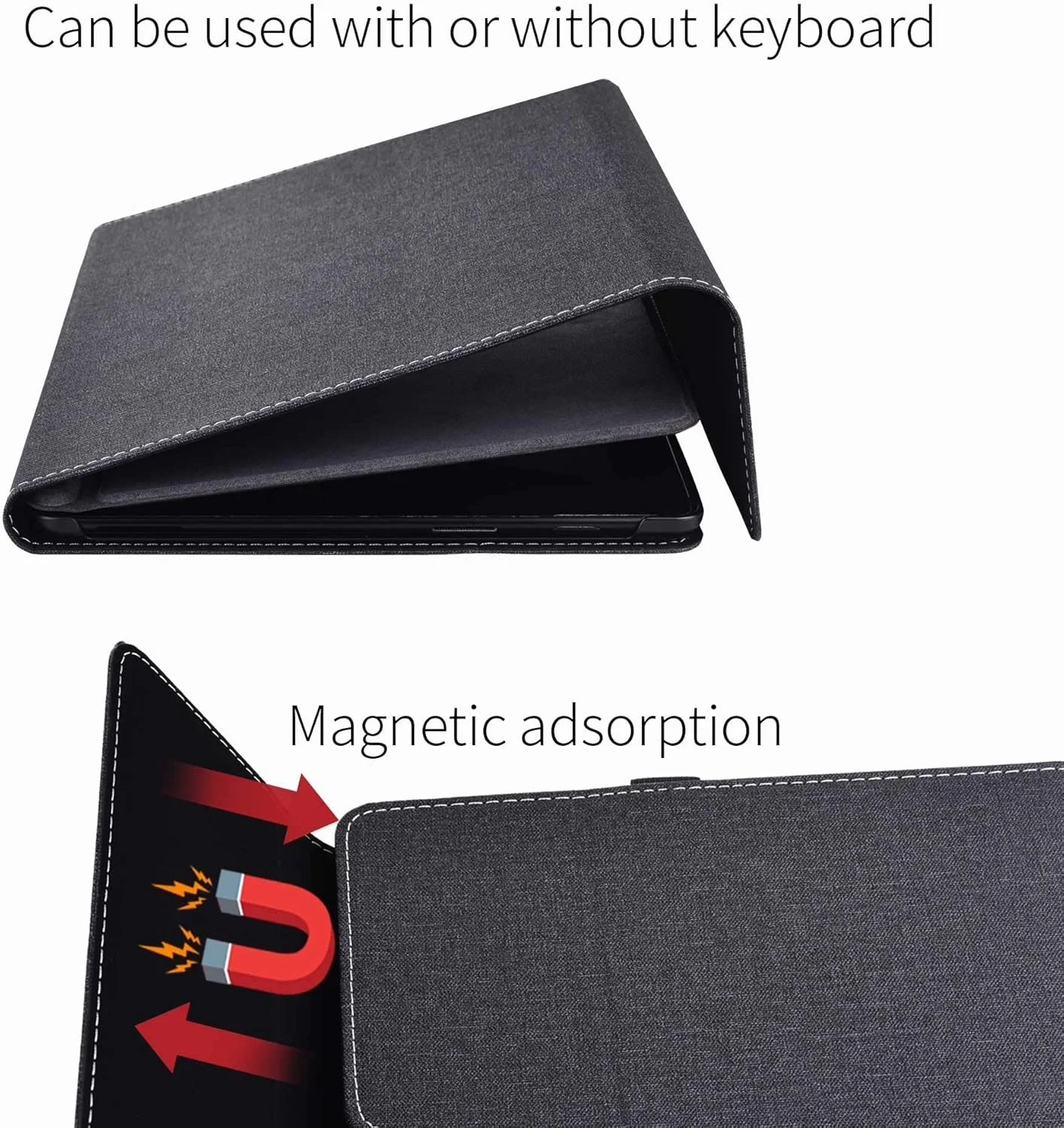 کیف محافظ فوروبار سرفیس پرو ایکس - مناسب برای کیبورد و پایه، روکش چرمی PU با کیفیت عالی و قابلیت تنظیم زاویه دید چندگانه برای سرفیس پرو ایکس 2019/2020 (مخصوص سرفیس پرو ایکس، مشکی) کیف محافظ فوروبار سرفیس پرو ایکس - مناسب برای کیبورد و پایه، روکش چرمی PU با کیفیت عالی و قابلیت تنظیم زاویه دید چندگانه برای سرفیس پرو ایکس 2019/2020 (مخصوص سرفیس پرو ایکس، مشکی)