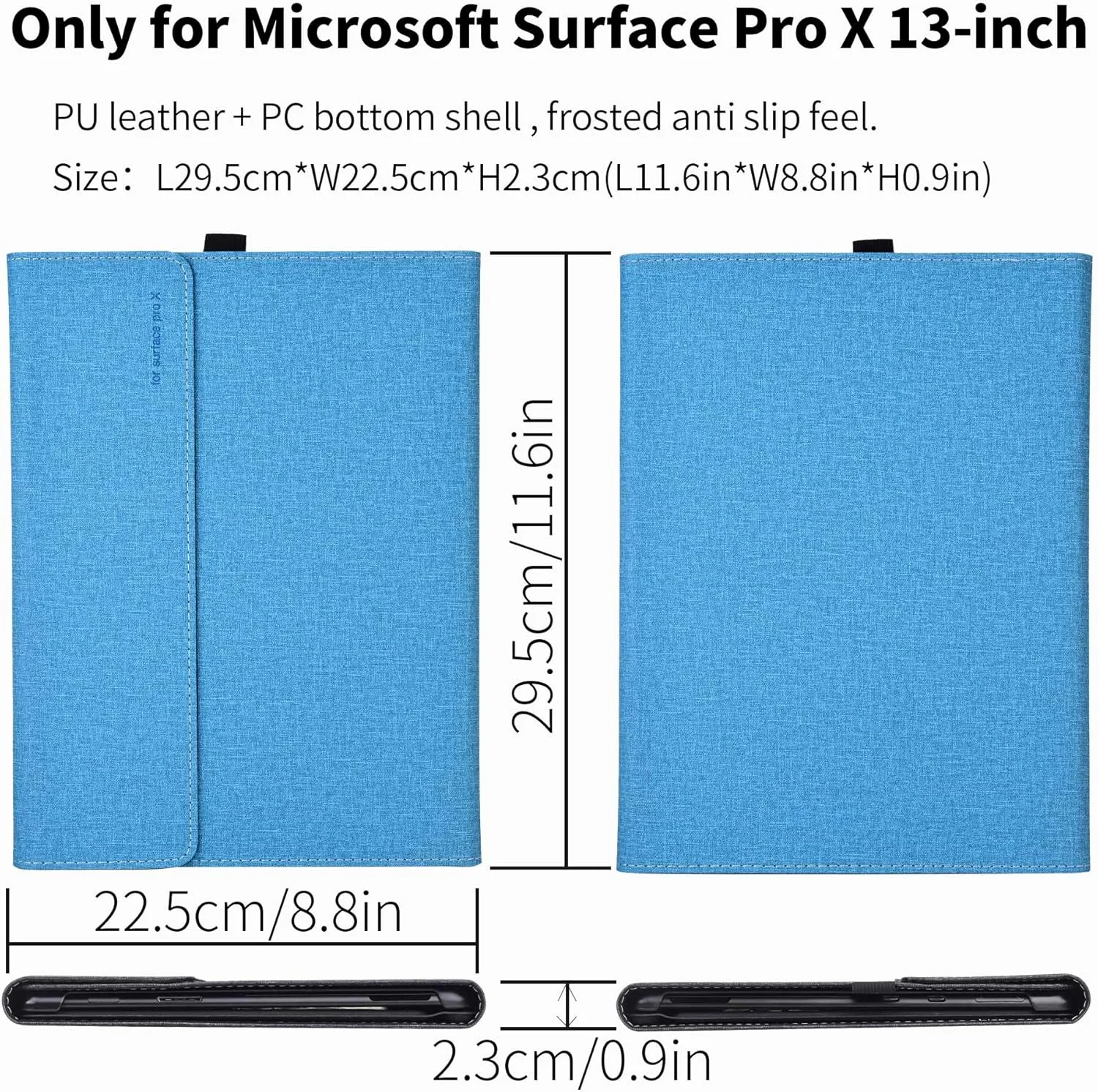کاور چرمی فوروبار برای سرفیس پرو ایکس - مناسب برای کیبورد و پایه، جلد چرمی PU با کیفیت عالی با قابلیت تنظیم زاویه دید چندگانه برای سرفیس پرو ایکس جدید عرضه شده در سال 2019 / 2020، (برای سرفیس پرو ایکس، آبی روشن) کاور چرمی فوروبار برای سرفیس پرو ایکس - مناسب برای کیبورد و پایه، جلد چرمی PU با کیفیت عالی با قابلیت تنظیم زاویه دید چندگانه برای سرفیس پرو ایکس جدید عرضه شده در سال 2019 / 2020، (برای سرفیس پرو ایکس، آبی روشن)