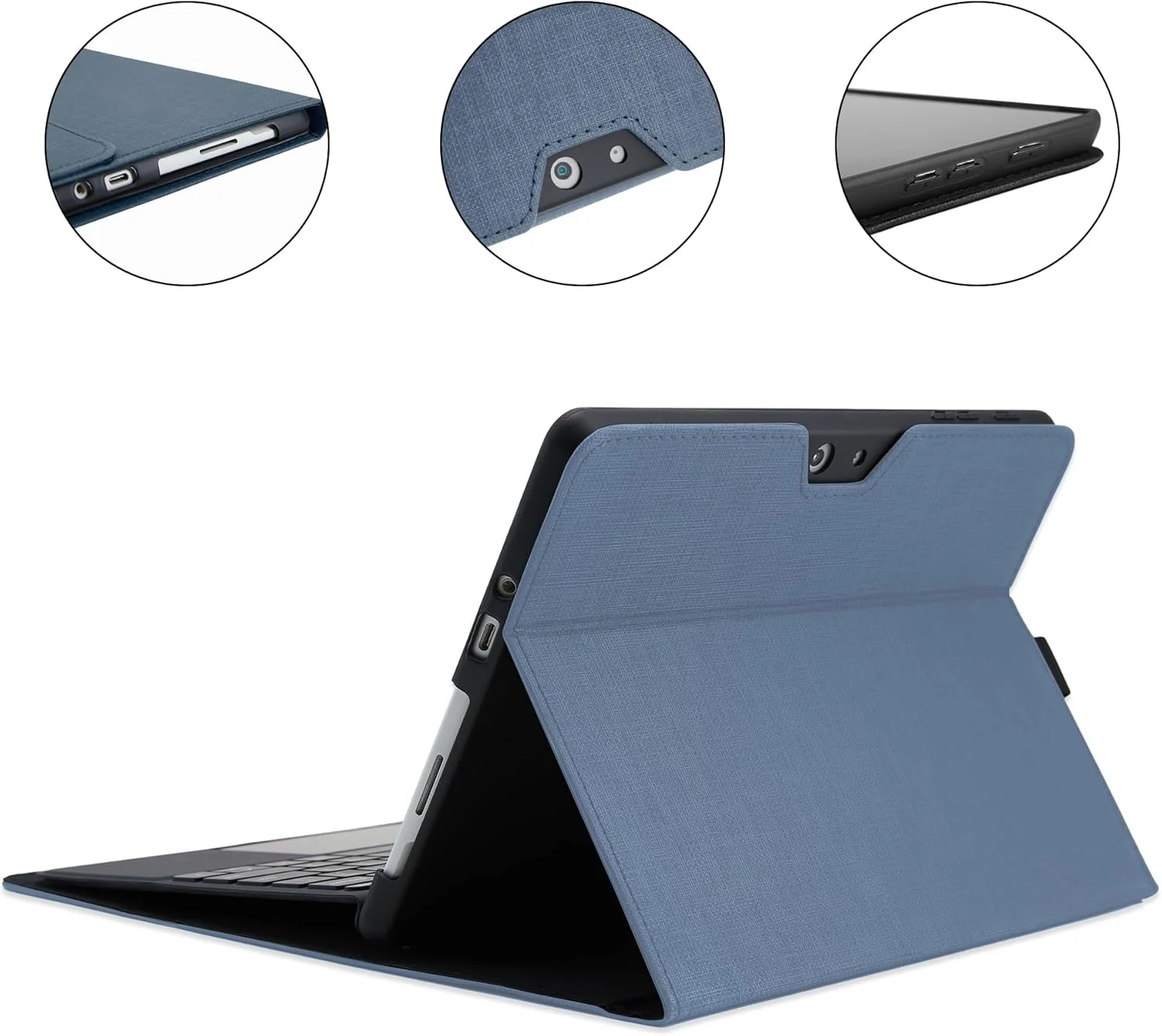 کیف محافظ کیماکسوم برای سرفیس گو 3 (2021)/ سرفیس گو 2 2020/ سرفیس گو 2018، کیف محافظ سرفیس گو 3 با قابلیت تنظیم چند زاویه، سازگار با کاور کیبورد و دارای جای قلم، آبی روشن کیف محافظ کیماکسوم برای سرفیس گو 3 (2021)/ سرفیس گو 2 2020/ سرفیس گو 2018، کیف محافظ سرفیس گو 3 با قابلیت تنظیم چند زاویه، سازگار با کاور کیبورد و دارای جای قلم، آبی روشن