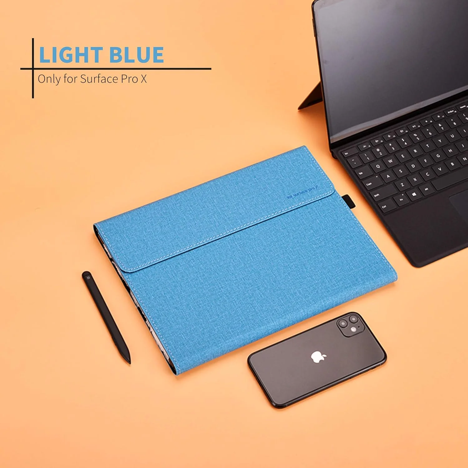 کاور چرمی فوروبار برای سرفیس پرو ایکس - مناسب برای کیبورد و پایه، جلد چرمی PU با کیفیت عالی با قابلیت تنظیم زاویه دید چندگانه برای سرفیس پرو ایکس جدید عرضه شده در سال 2019 / 2020، (برای سرفیس پرو ایکس، آبی روشن) کاور چرمی فوروبار برای سرفیس پرو ایکس - مناسب برای کیبورد و پایه، جلد چرمی PU با کیفیت عالی با قابلیت تنظیم زاویه دید چندگانه برای سرفیس پرو ایکس جدید عرضه شده در سال 2019 / 2020، (برای سرفیس پرو ایکس، آبی روشن)